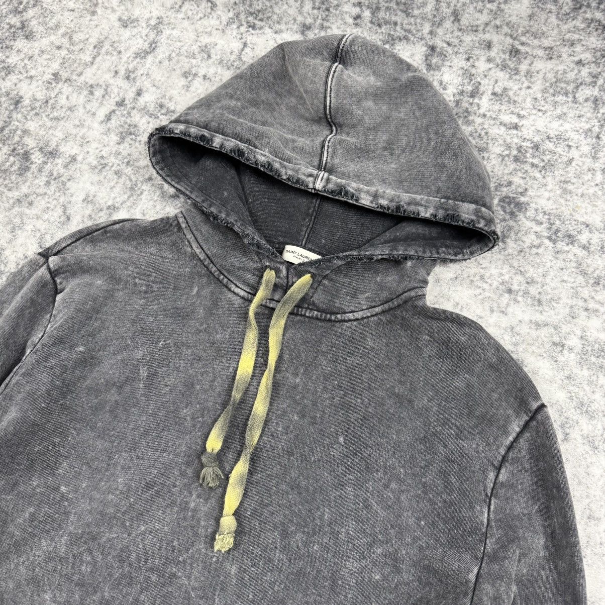 Saint Laurent Paris Saint Laurent Distressed Washed ‘Gray’ Hoodie Size US XS / EU 42 / 0 - 2 Thumbnail