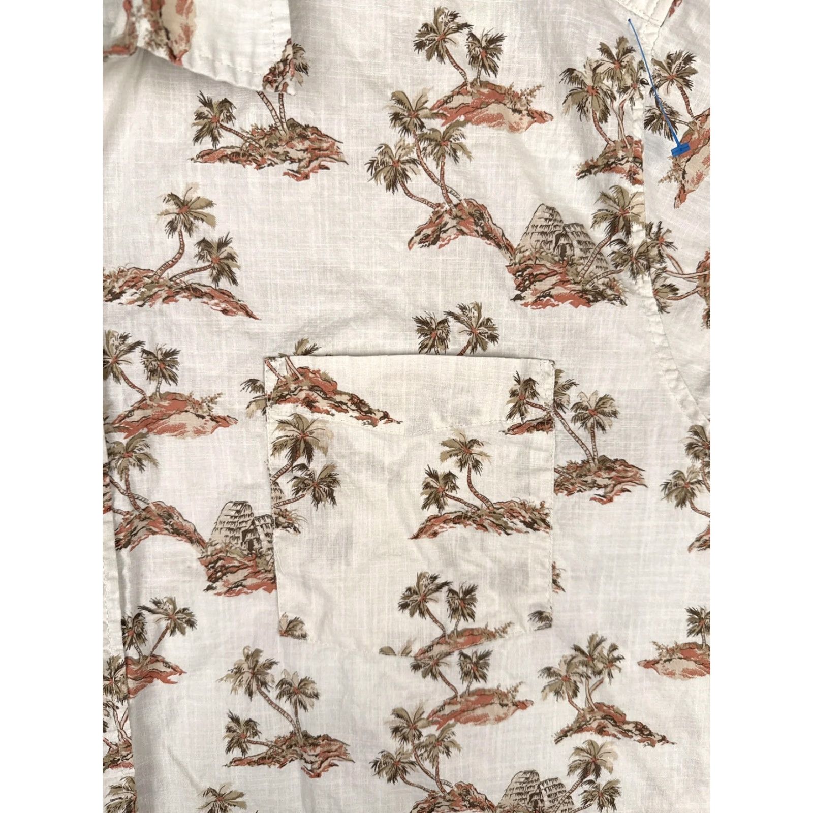 Vintage Mutual Weave Shirt Mens 4XL White Short Sleeve Hawaiian Button Up Palm Tree Size US XXL / EU 58 / 5 - 6 Thumbnail
