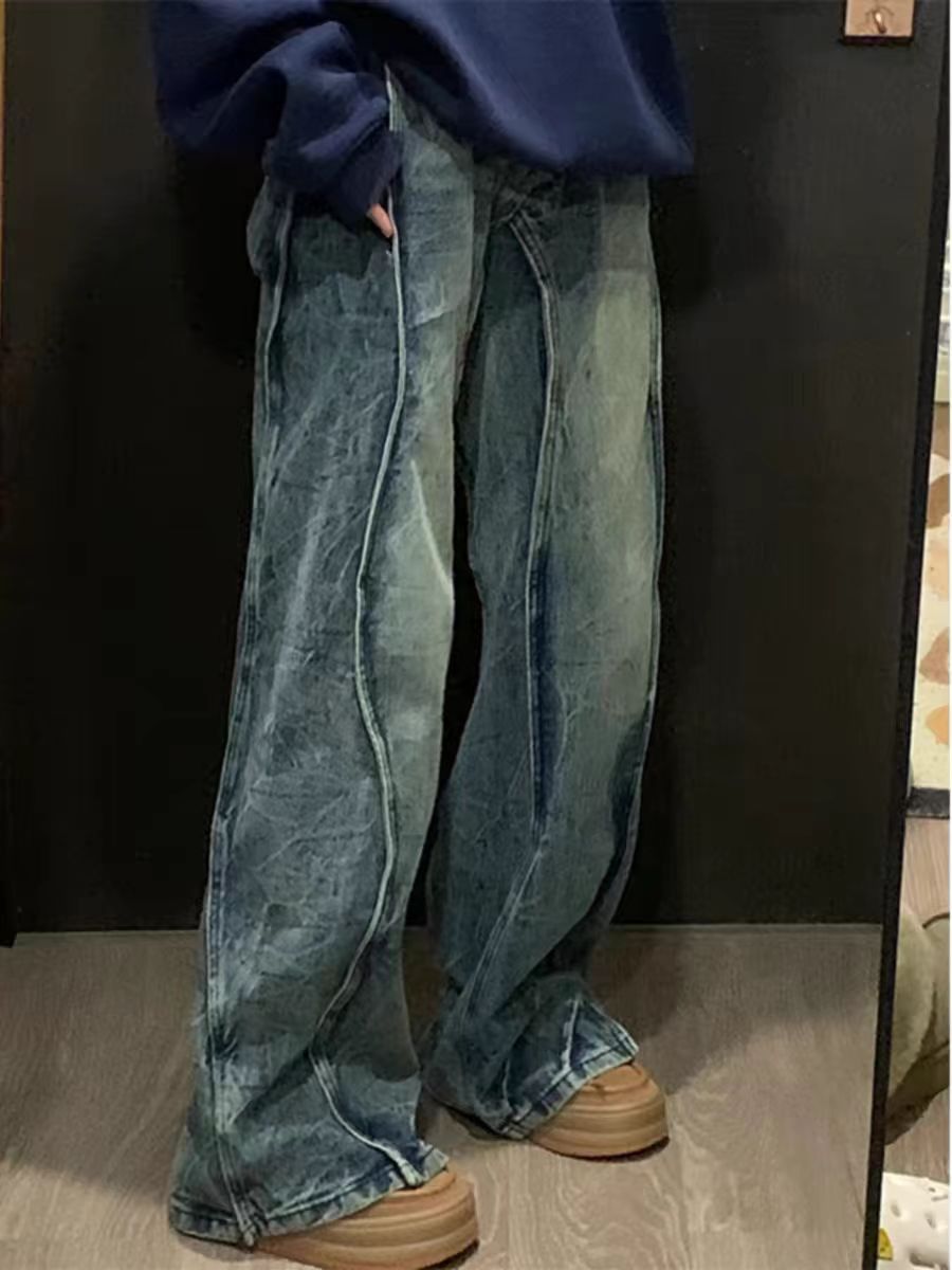 Japanese Brand × Jean Vintage silhouette patchwork design wide leg jeans Size US 32 / EU 48 - 2 Thumbnail