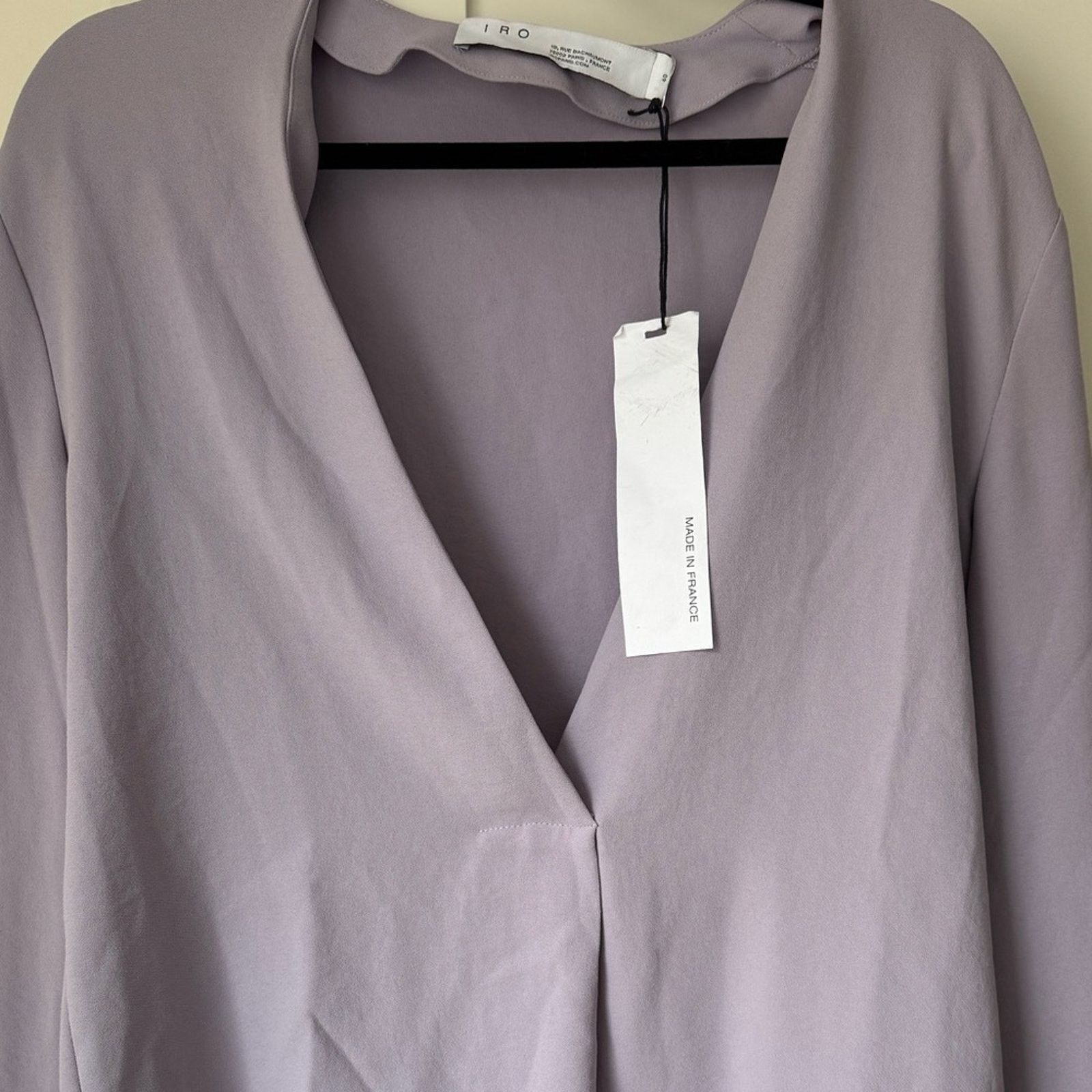 Iro IRO Lavender V-Neck Blouse NWT Size L / US 10 / IT 46 - 6 Thumbnail