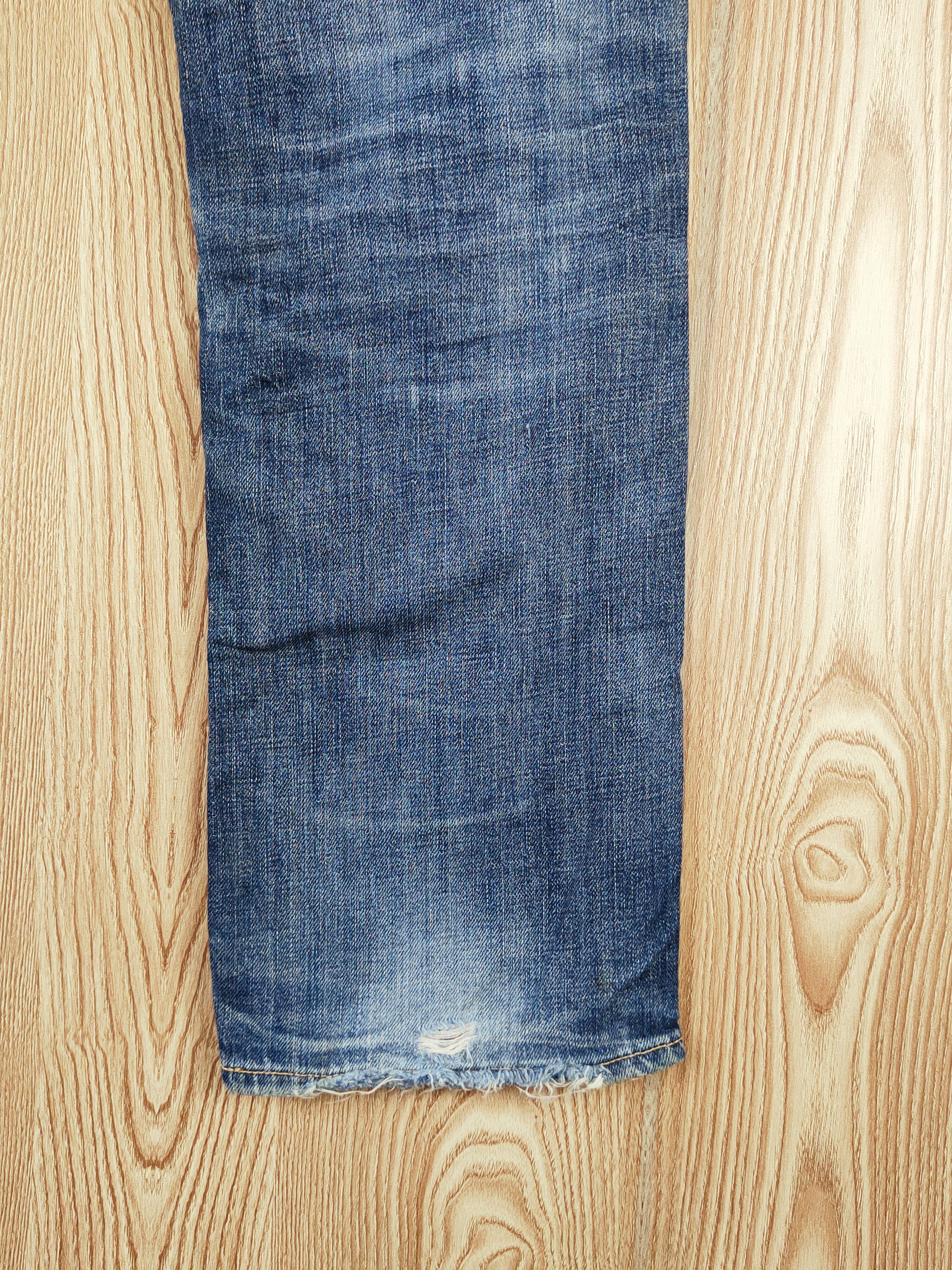 Gap DL Gap Dark Blue Faded Distressed Ripped Cargo Jeans #W023 Size US 31 - 14 Thumbnail