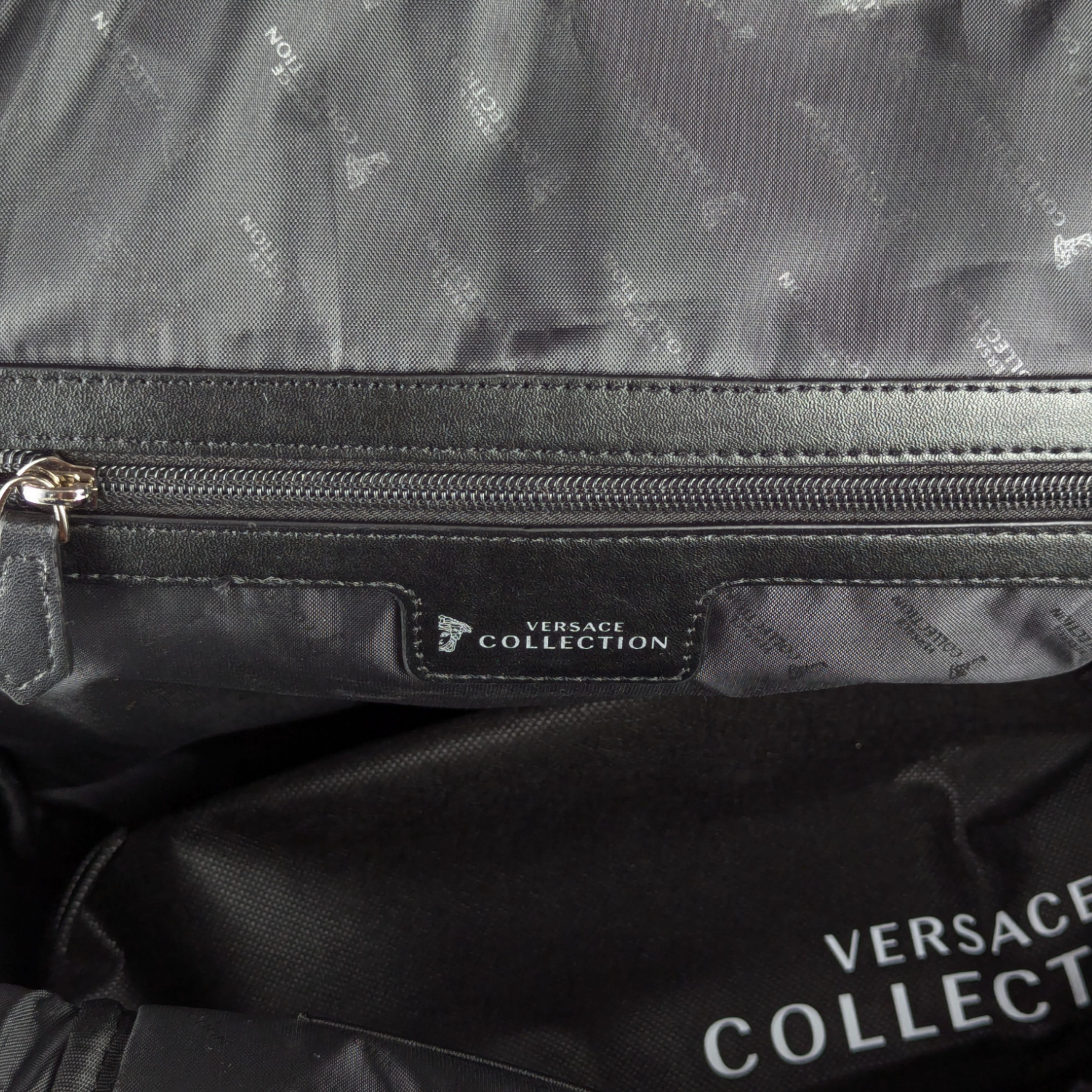 Versace VERSACE COLLECTION BLACK NYLON BACKPACK WITH LOGO Size ONE SIZE - 10 Thumbnail