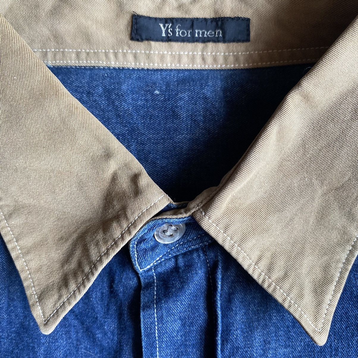 Yohji Yamamoto Y’s For Men contrast Collar and Cuff Oversized Shirt Size US M / EU 48-50 / 2 - 5 Thumbnail