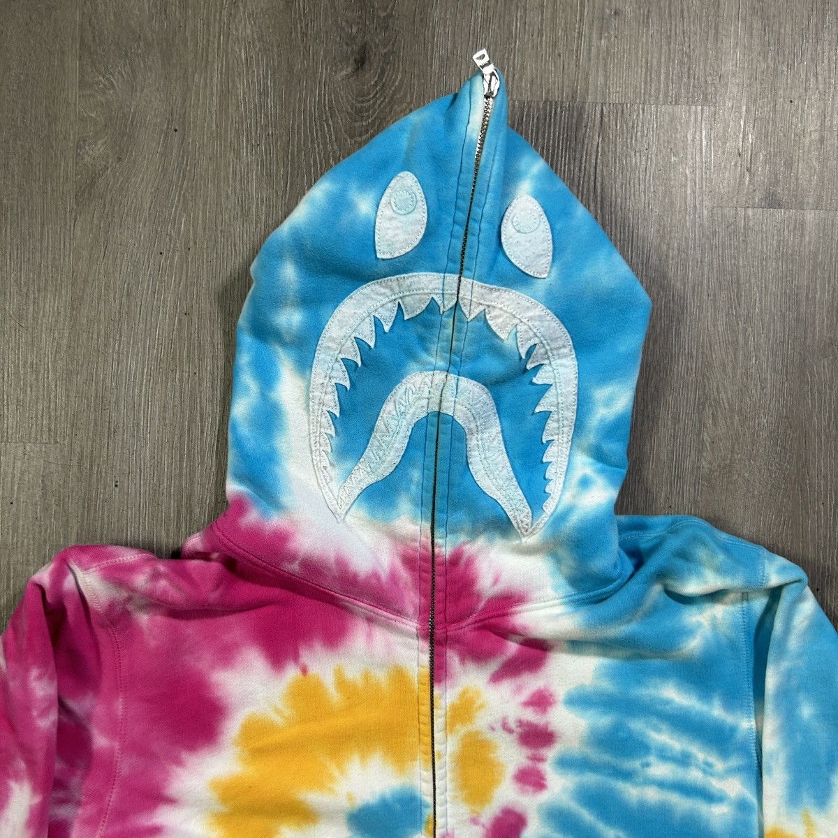 Bape BAPE Tie Dye PONR Shark Wide Full Zip Hoodie Size US M / EU 48-50 / 2 - 2 Thumbnail