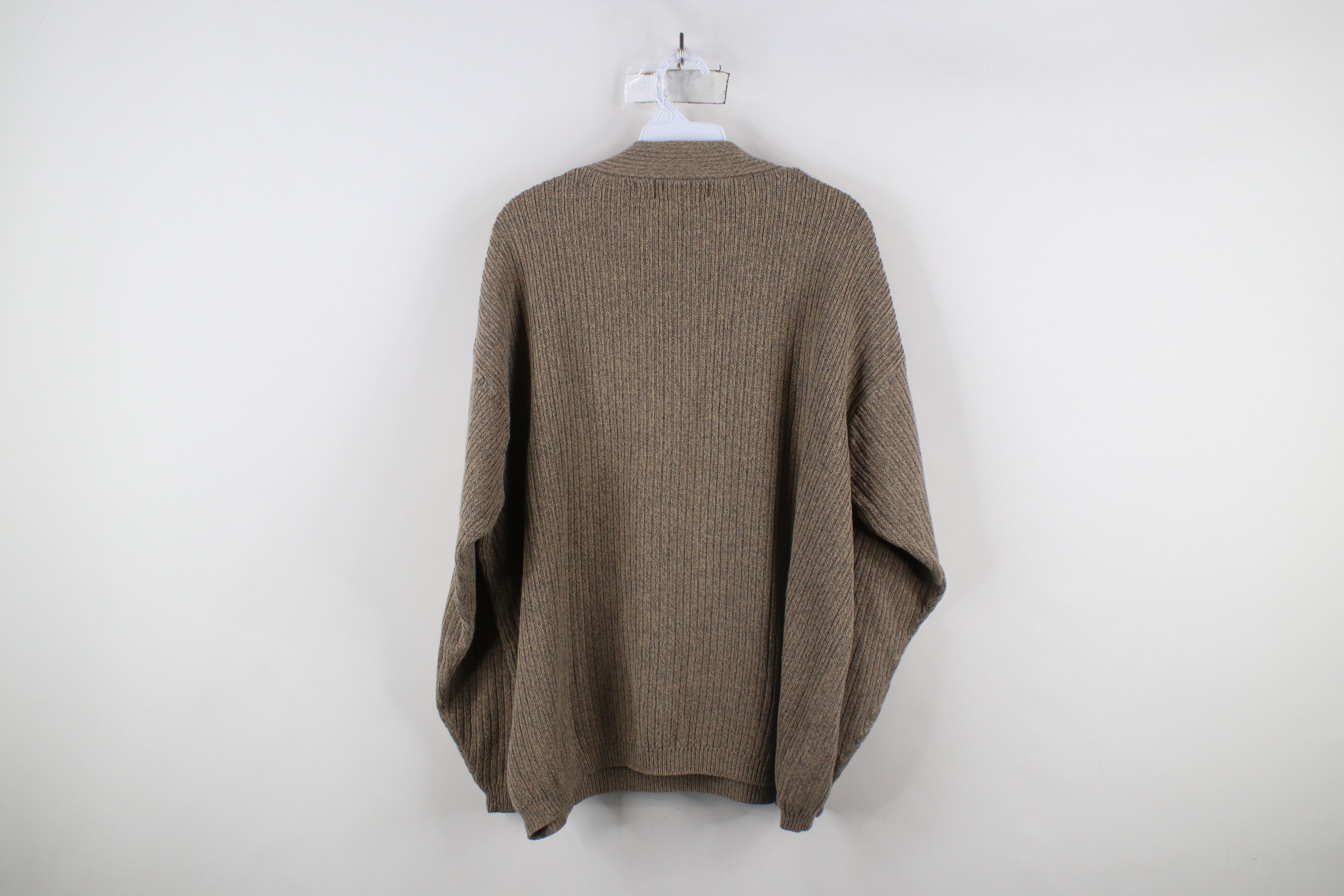 Eddie Bauer × Vintage Vintage 90s Eddie Bauer Ribbed Knit Pullover Sweater Beige Size US XL / EU 56 / 4 - 9 Thumbnail