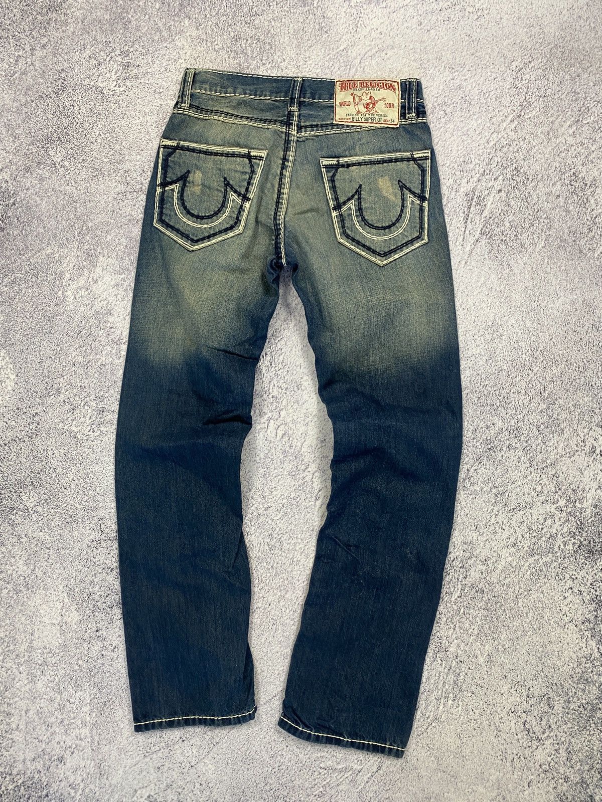 image of Vintage True Religion Billy Super Qt Jeans Denim in Blue, Men's (Size 30)