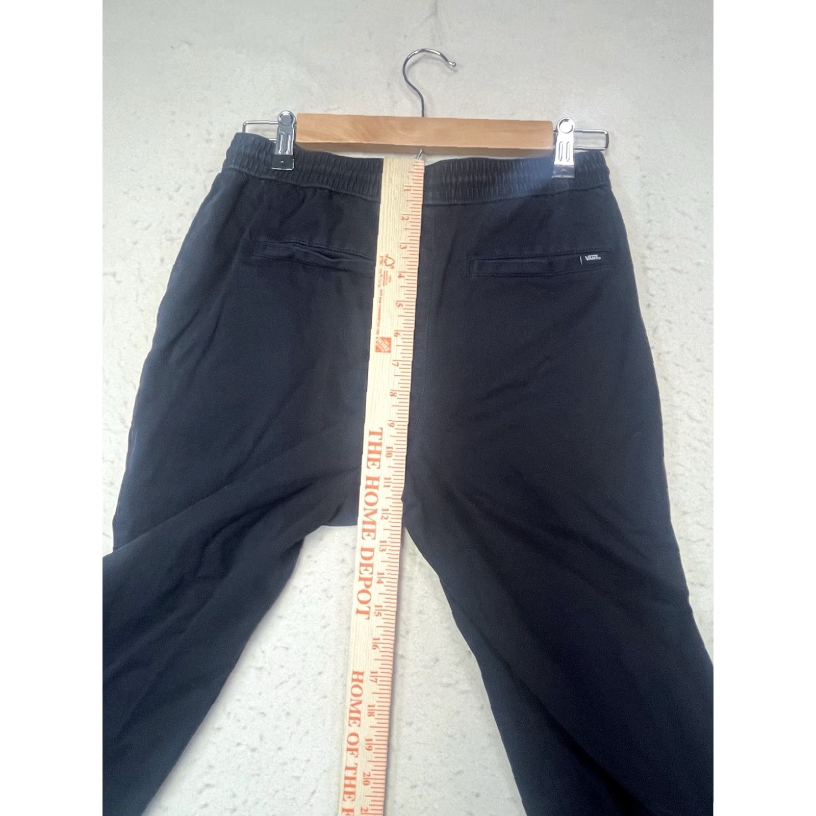 Vans VANS Jogger Pants Mens Womens Unisex XS Black Elastic Drawstring Comfort Pockets Stretch Flat Front Straight Casual Workwear Modern XS Size 26" / US 2 / IT 38 - 4 Thumbnail