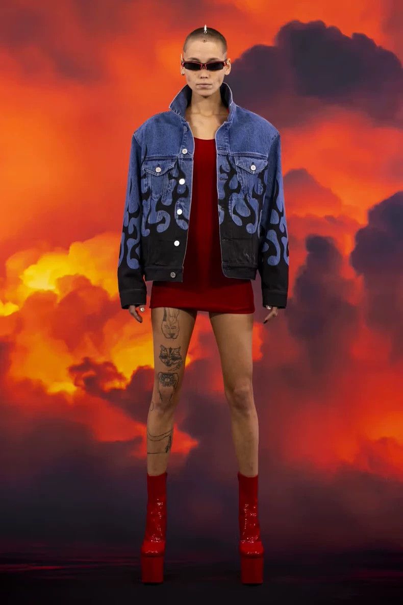 Vetements Vetements Flame Denim Jean Jacket Size US M / EU 48-50 / 2 - 7 Thumbnail