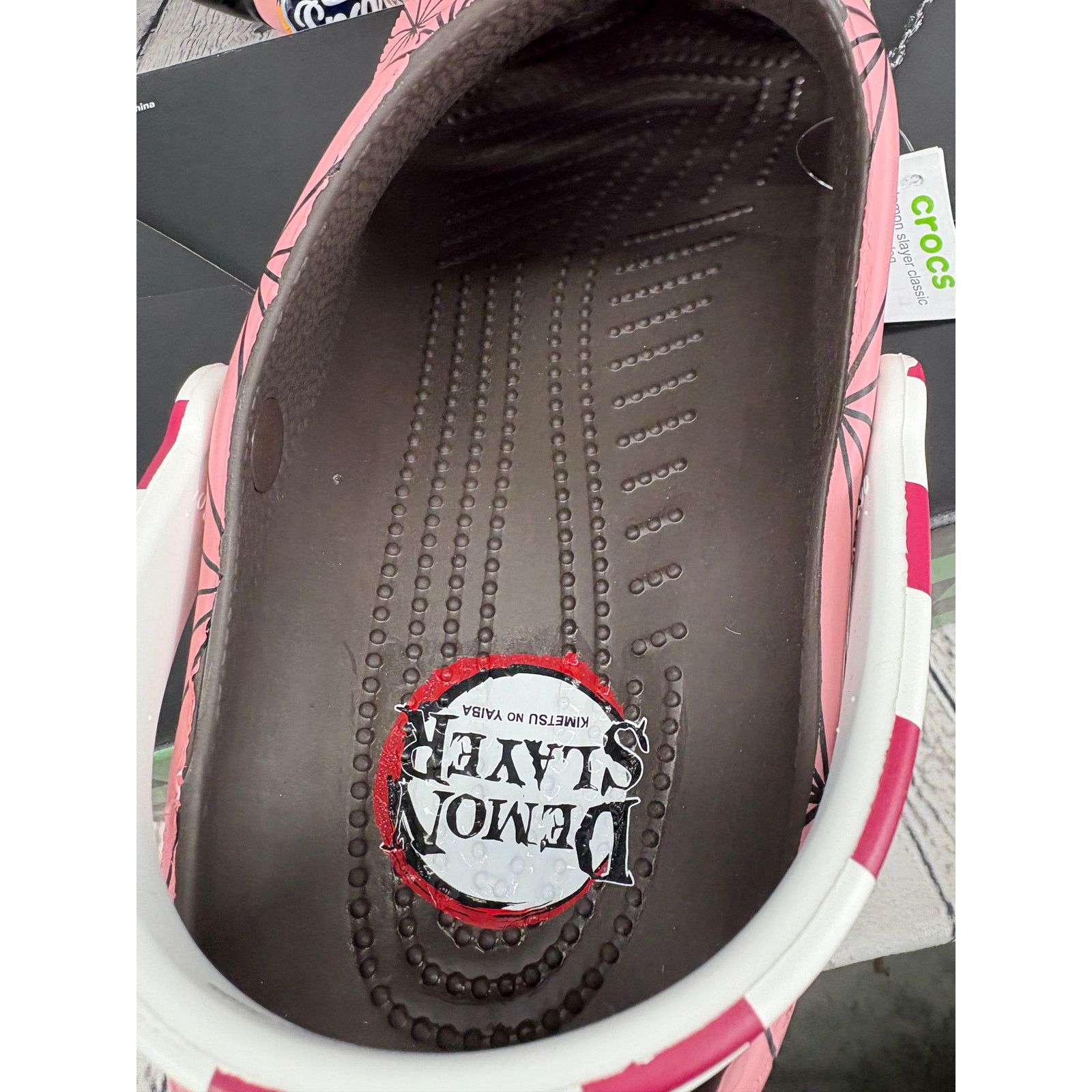 Crocs Crocs x Demon Slayer Nezuko Anime Clog Mens 14 Pink Green Size US 14 / EU 47 - 7 Thumbnail