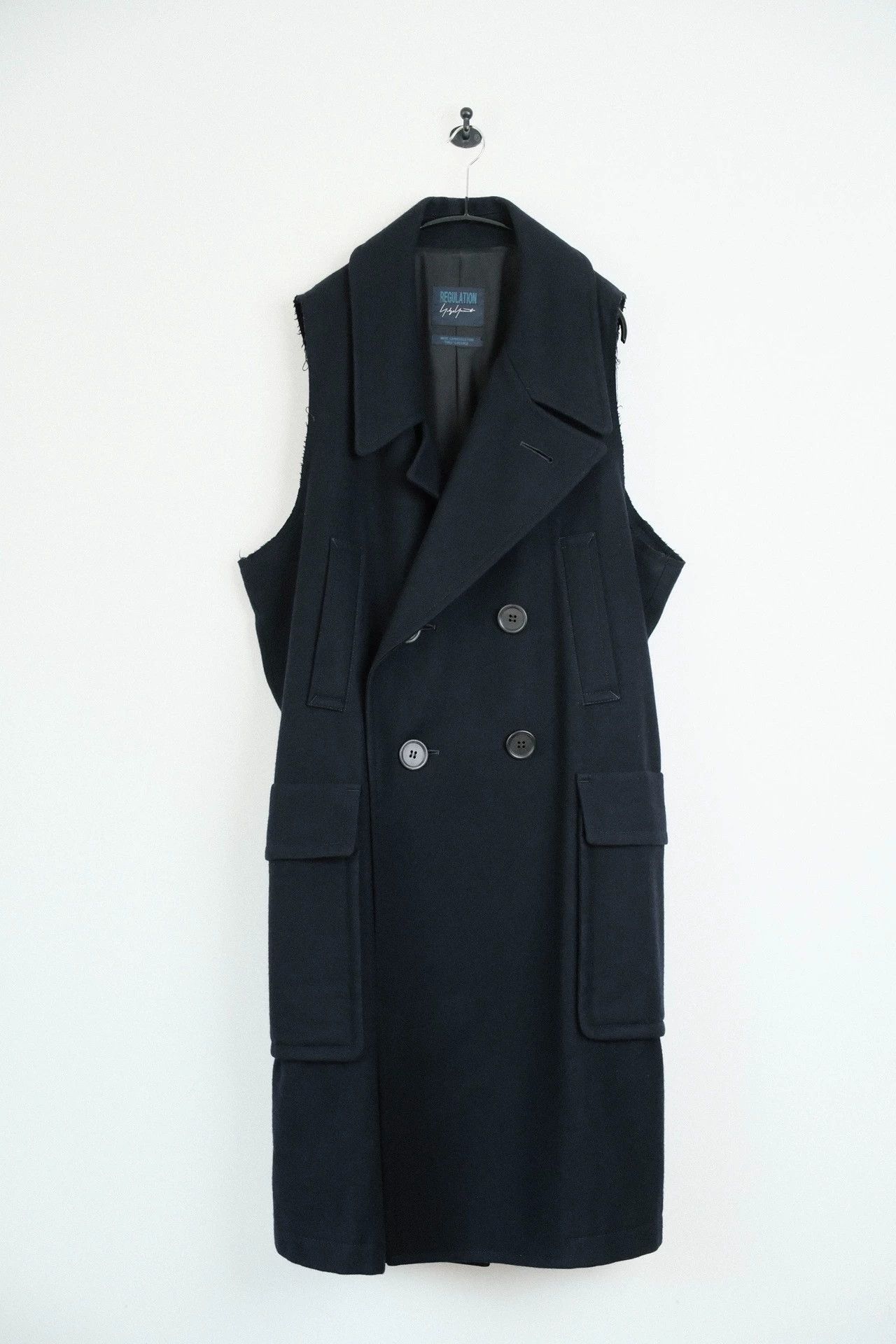 Yohji Yamamoto Yohji Yamamoto 24AW Vintage Decon Collar DB Navy Coat Size US M / EU 48-50 / 2 - 4 Thumbnail
