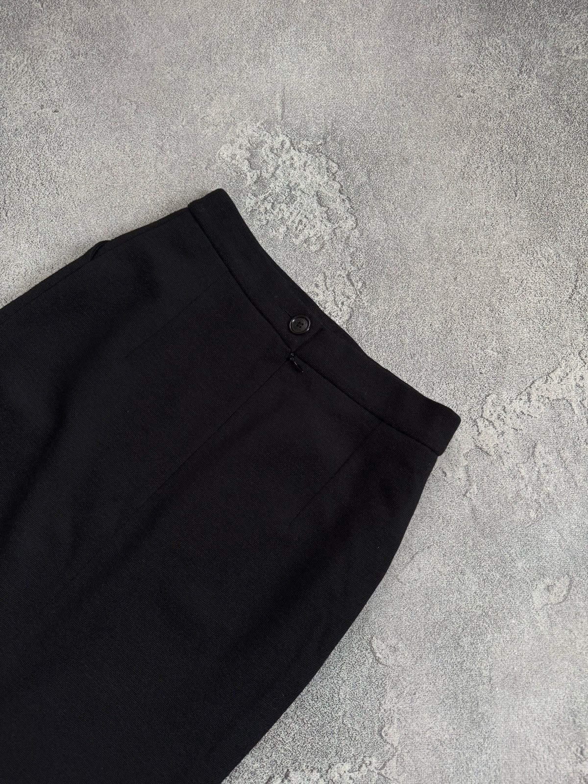 Celine Vintage Celine Paris Black Wool Long Skirt Back Zip Size 38 Size 26" / US 2 / IT 38 - 5 Thumbnail