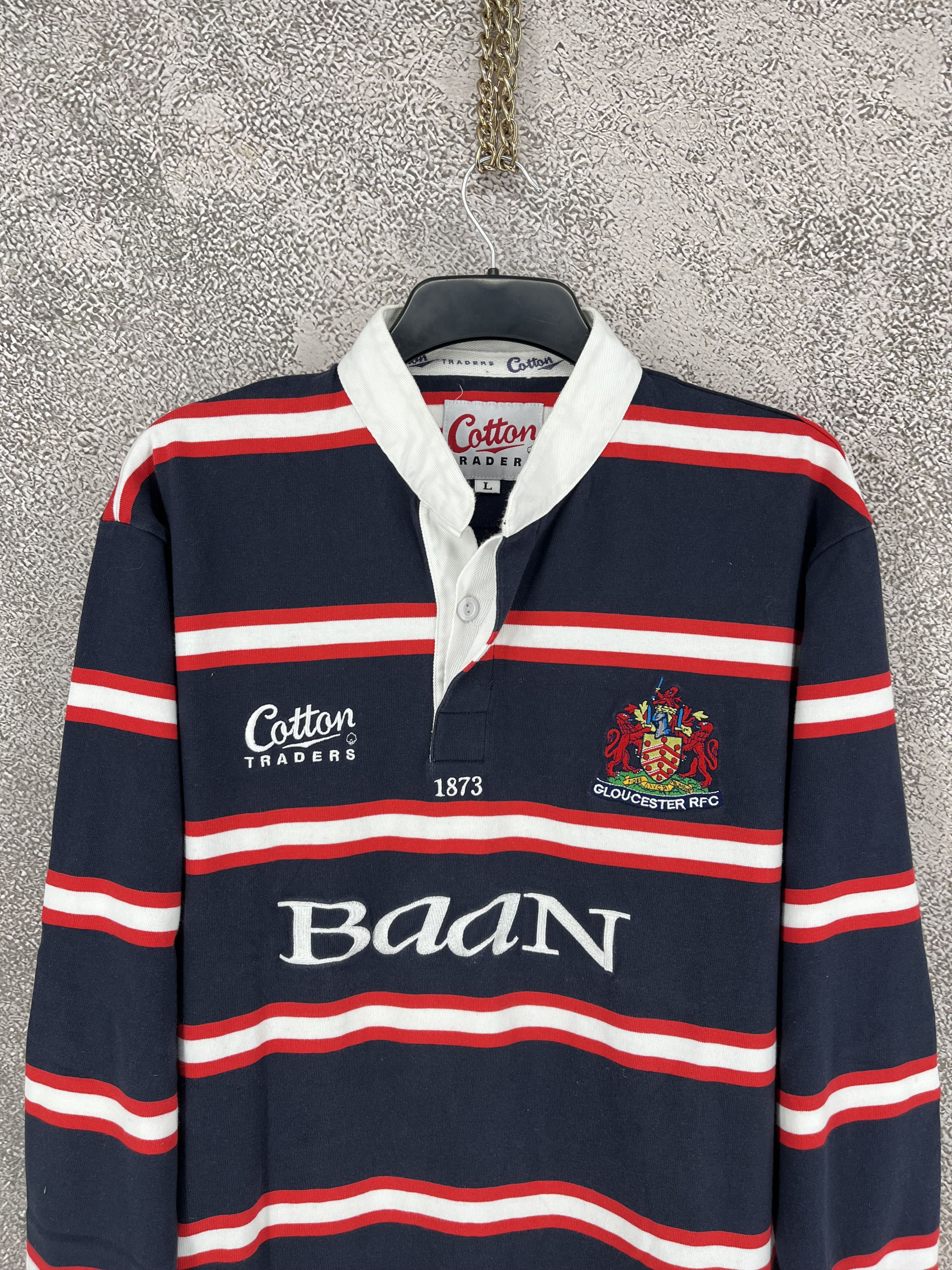 Cotton Traders 2002 2003 Gloucester Rugby Pro Away Shirt Long Sleeve Size L Size US L / EU 52-54 / 3 - 6 Thumbnail