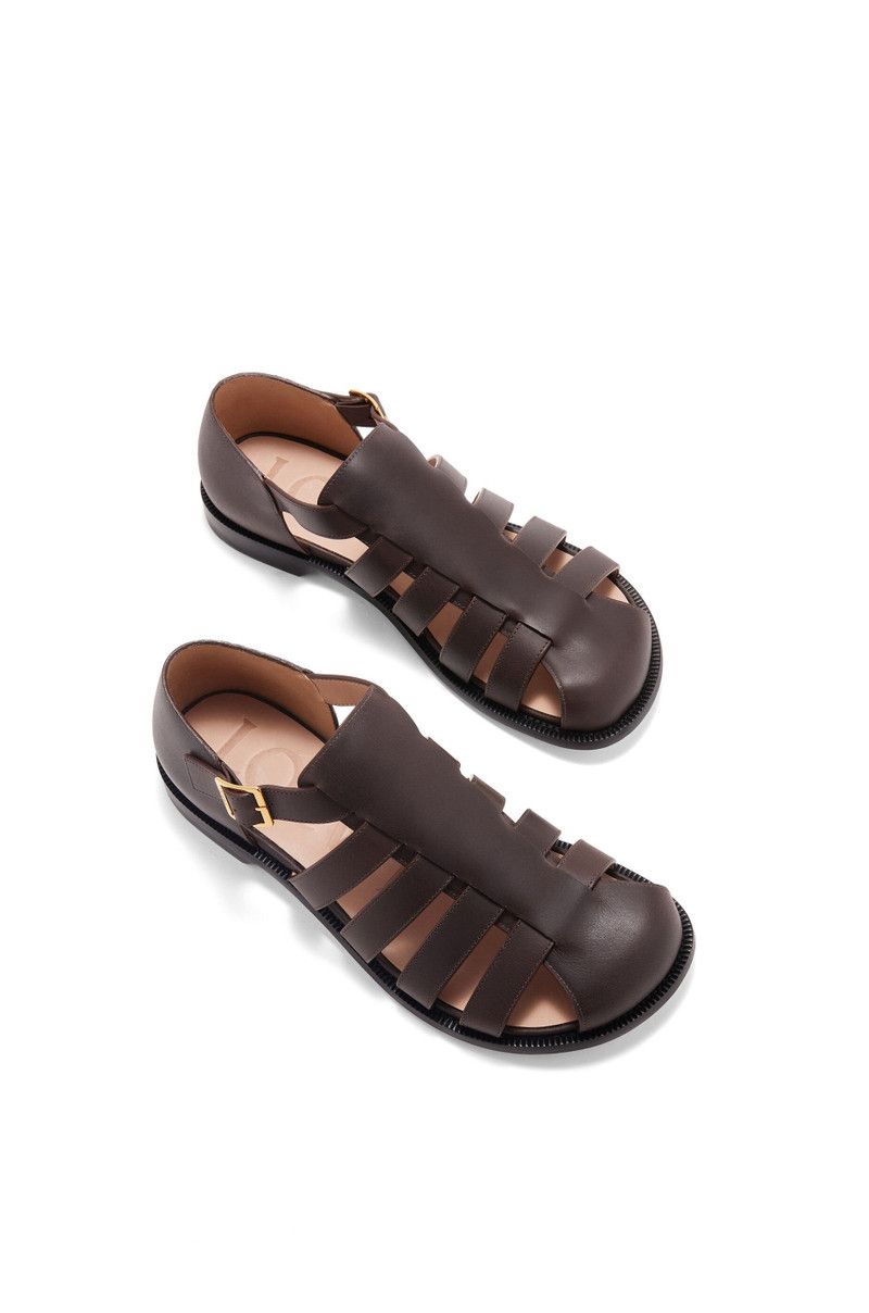 Loewe o1in1g0426 Campo Sandals in Dark Brown Size US 8 / EU 41 - 2 Thumbnail