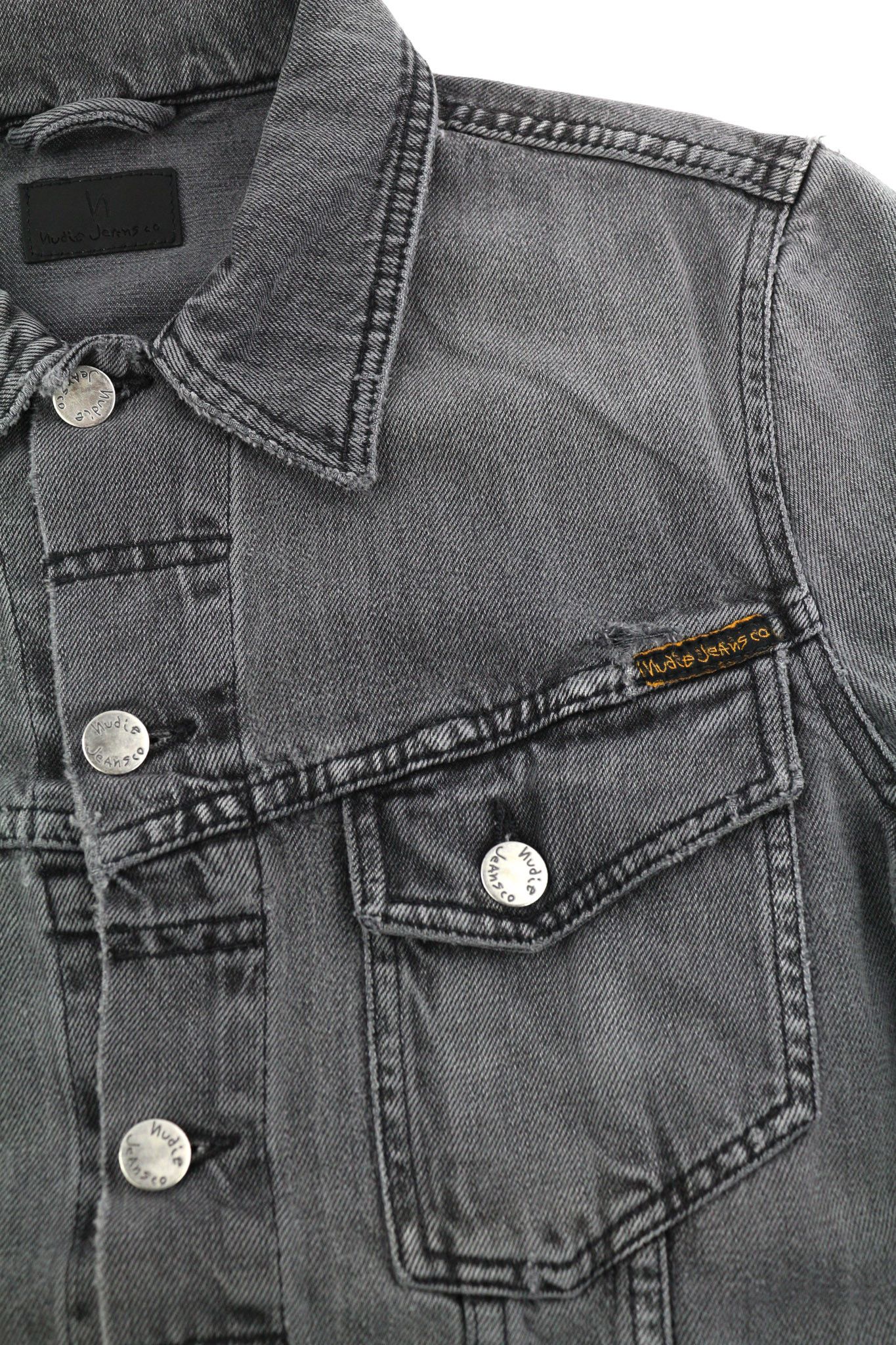 Nudie Jeans BILLY S Desolation Grey Polo Patch Pockets Jacket 82466 Size US S / EU 44-46 / 1 - 6 Thumbnail