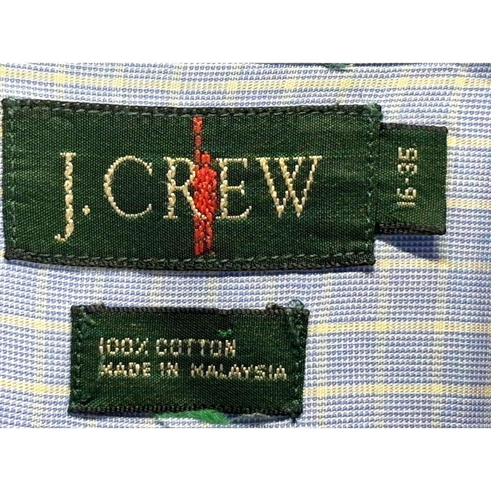J.Crew VINTAGE J. Crew Button Down Collared Shirt Men's 16 Blue Plaid Long Sleeve Cotton Size US L / EU 52-54 / 3 - 4 Thumbnail