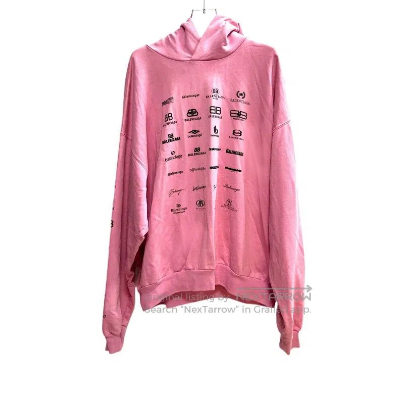Other Balenciaga Hooded Full Logo Sweatshirt Size US S / EU 44-46 / 1 - 2 Thumbnail
