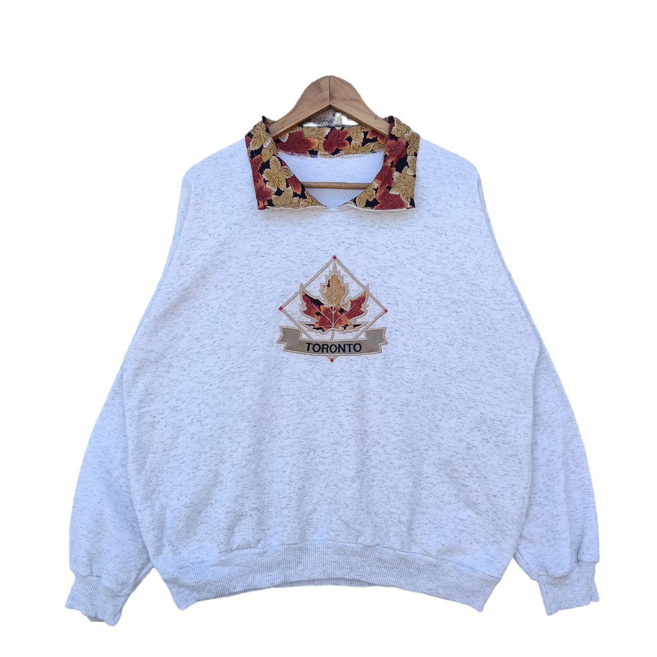Vintage RARE 🔥Vintage TORONTO CANADA Colar Sweatshirt Size US XL / EU 56 / 4 - 1 Thumbnail