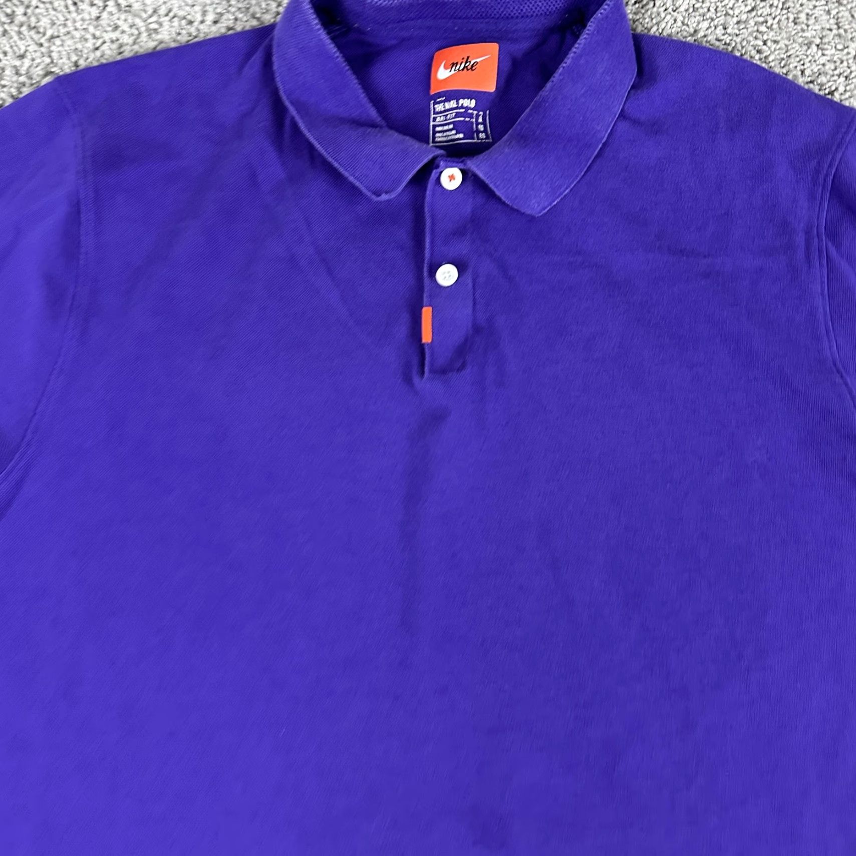 Nike Nike Polo Shirt Mens XL Purple Dri-FIT Performance Golf Pique Athletic Short Sleeve Collar Solid Moisture Wicking Tagless Cotton Polyester Shirt Sport Size US XXL / EU 58 / 5 - 4 Thumbnail