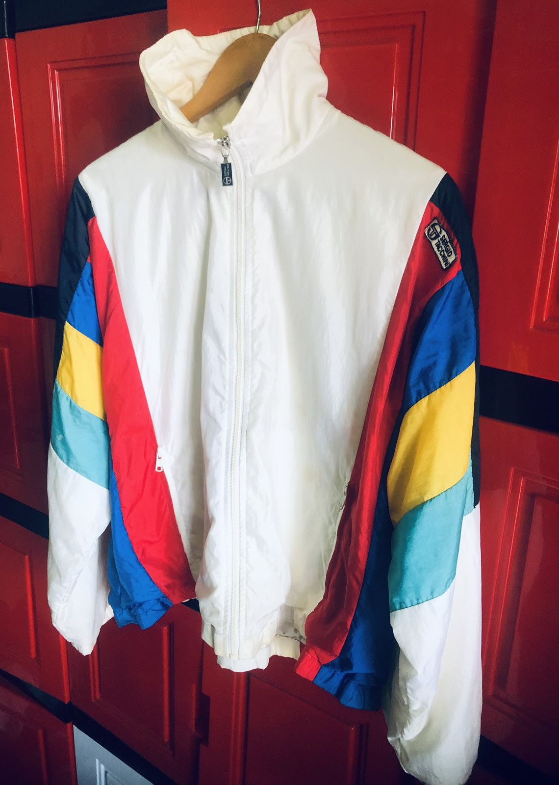 Sergio Tacchini × Vintage Vintage Sergio Tacchini Windbreaker Track Jacket Size US L / EU 52-54 / 3 - 2 Thumbnail