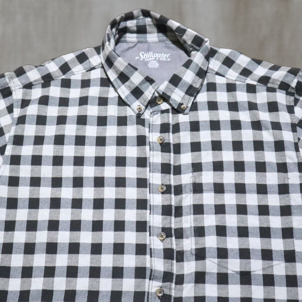 Vintage Stillwater Supply Co Shirt Adult Men Size L Black Check Button-Up Shirt Size US L / EU 52-54 / 3 - 1 Thumbnail