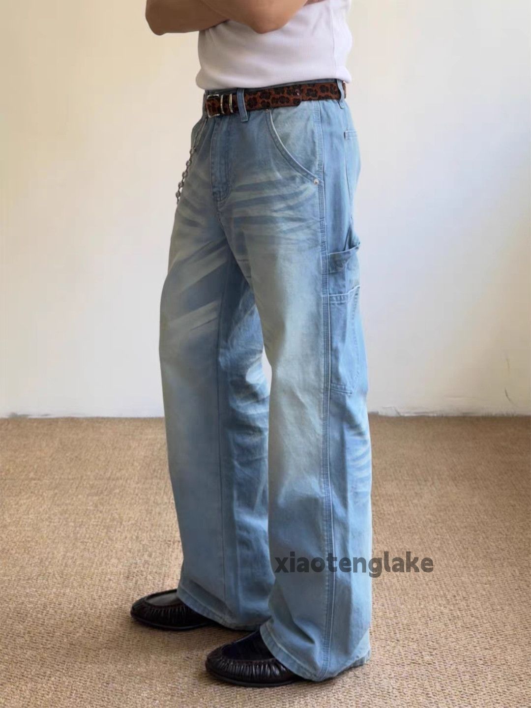 Jean xz Washed faded asaprocky travisscott style flared jeans Size US 36 / EU 52 - 2 Thumbnail