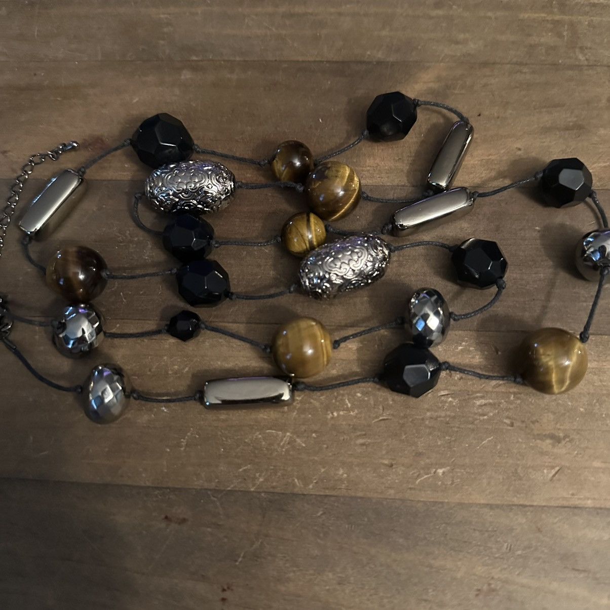 Other Long mixed stationed chunky bead necklace Size ONE SIZE - 3 Thumbnail