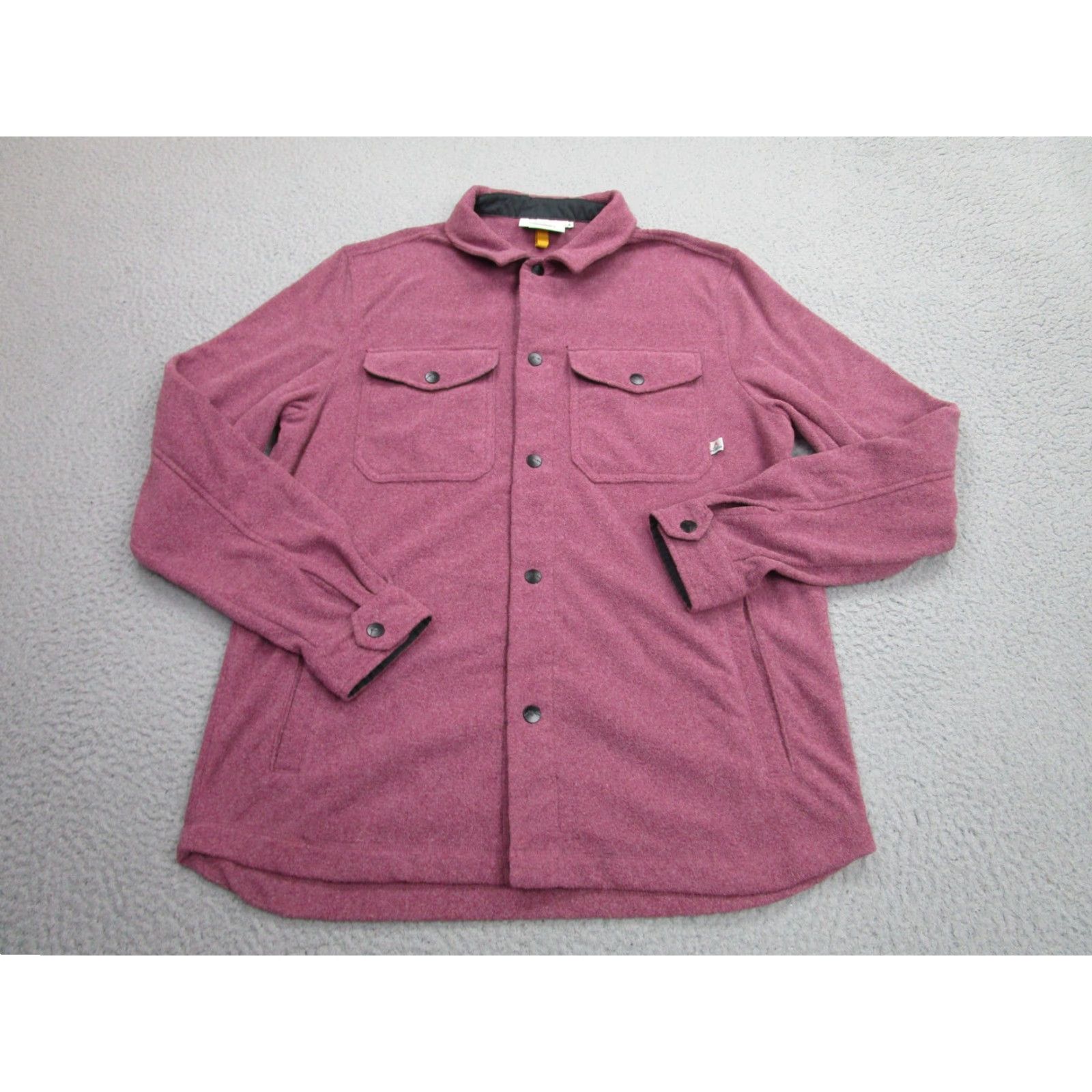 Vintage Passenger Jacket Mens Small Purple Fleece Lined Snap Front Shirt Jacket Casual Size US S / EU 44-46 / 1 - 2 Thumbnail