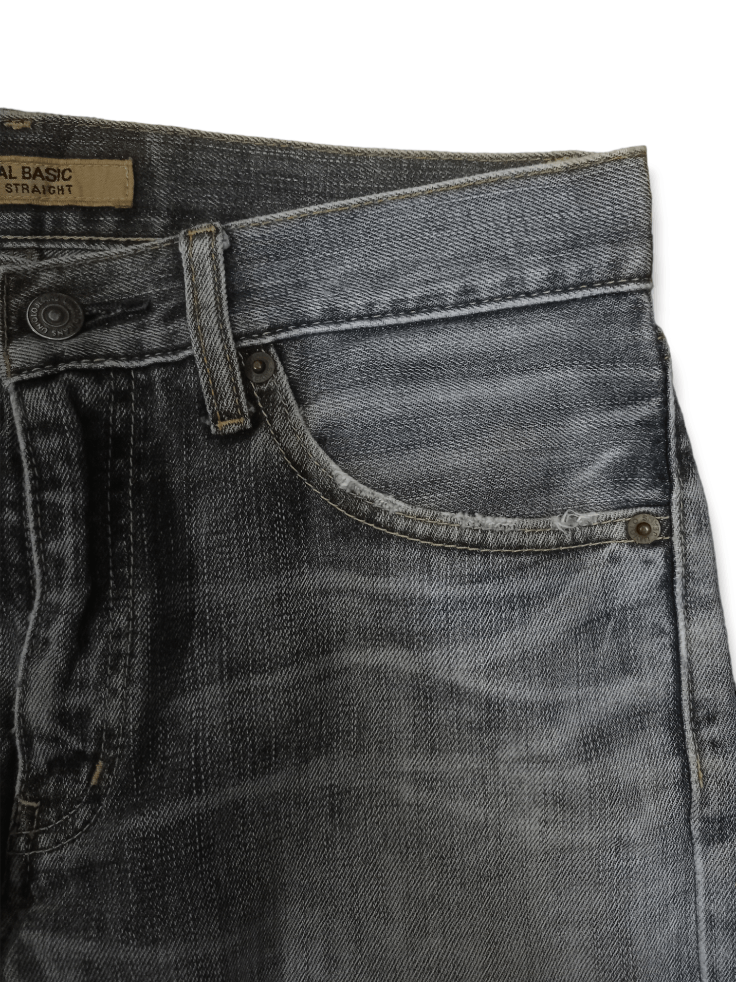 Japanese Brand × Uniqlo S-001 Vintage Japanese Uniqlo Black Grey Jeans Size US 31 - 5 Thumbnail