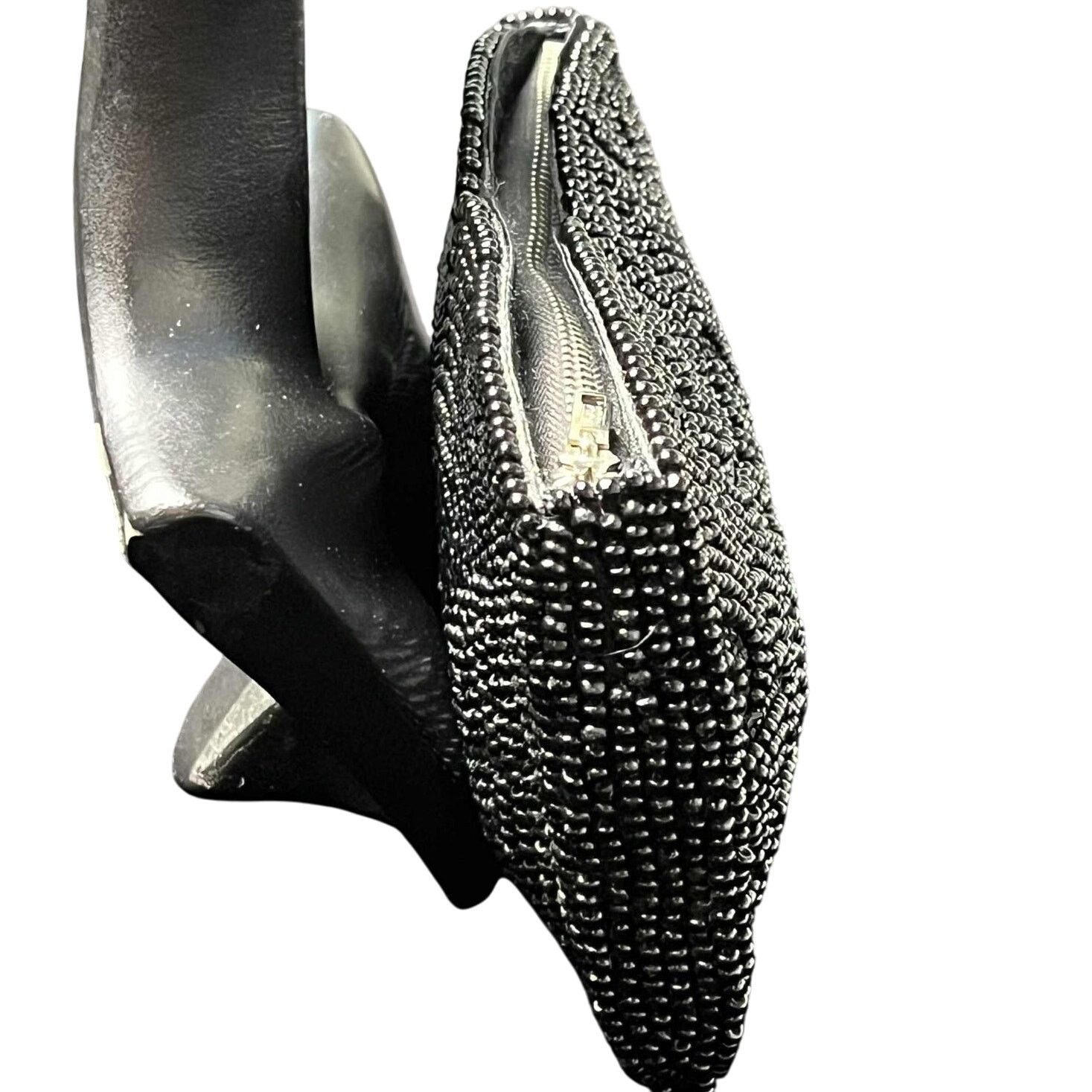Other 90s Black Beaded Heart Clutch Size ONE SIZE - 2 Thumbnail