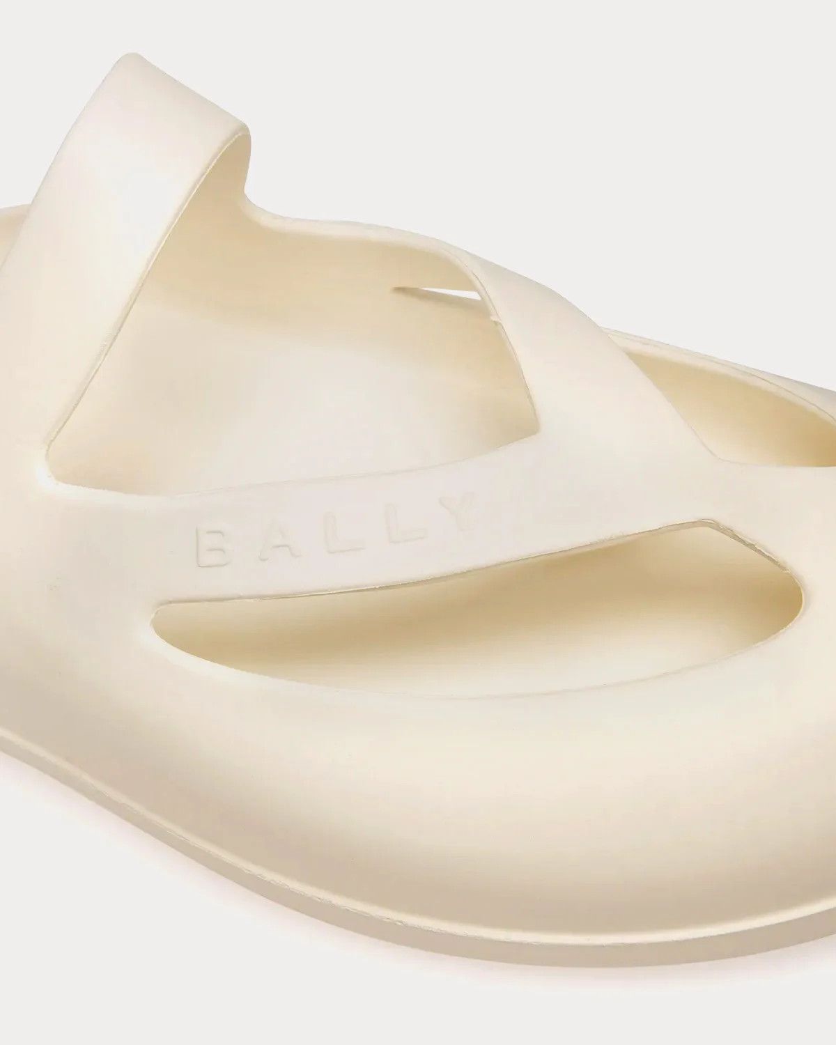 Bally o1y1224 Rubber Slide Slipper in White Size US 5.5 / EU 38 - 2 Thumbnail