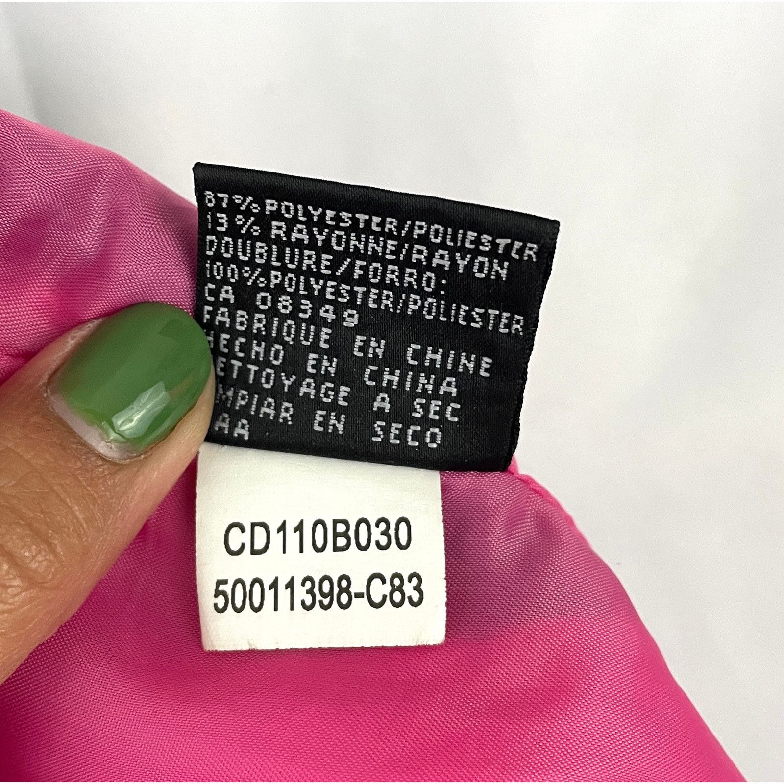 Anne Klein Anne Klein Black Blazer Jacket 8 Single Button Pink Lining Size M / US 6-8 / IT 42-44 - 7 Thumbnail