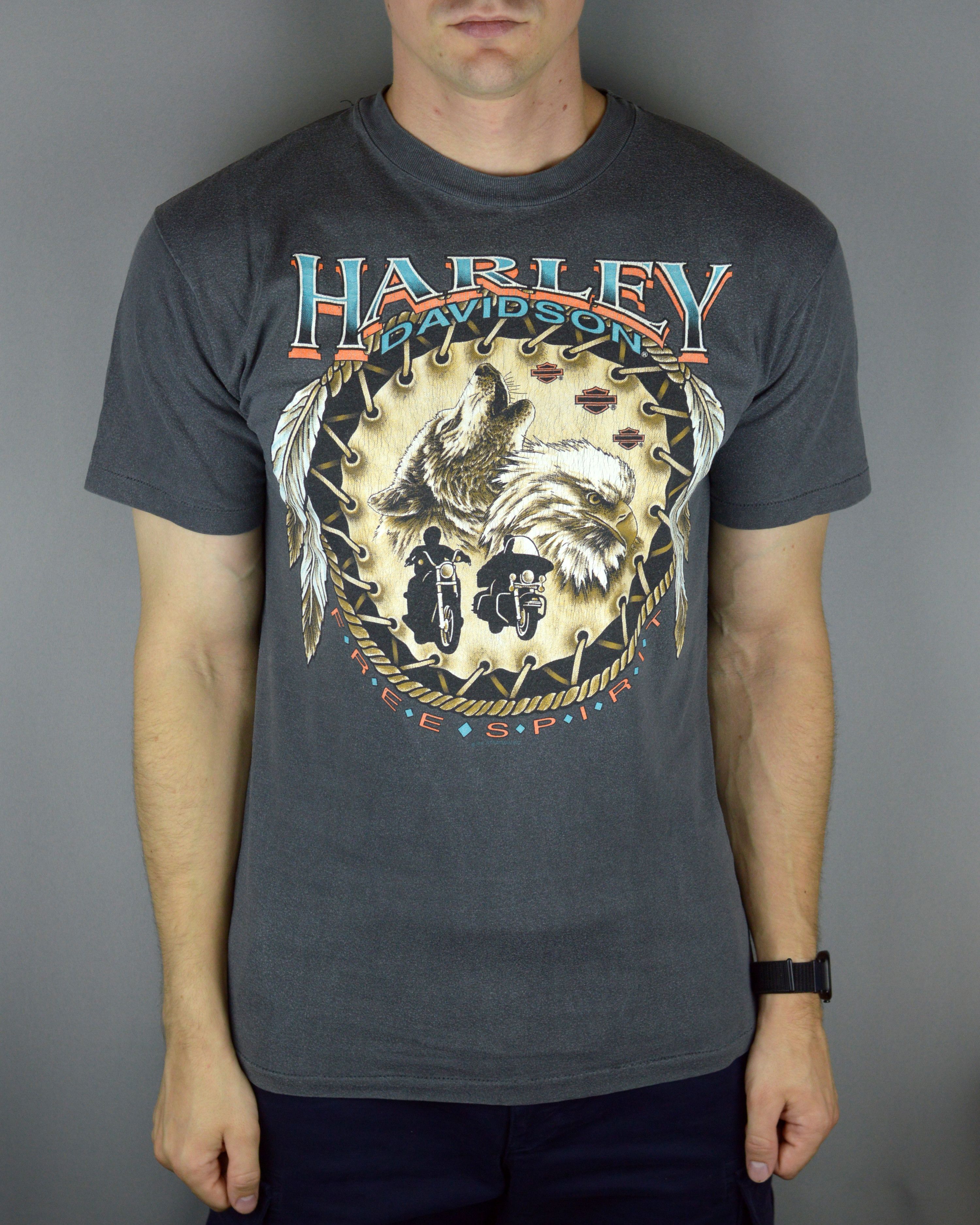Harley Davidson × Vintage Vintage Harley Davidson Free Spirit Kona hawaii 90s t shirt Size US M / EU 48-50 / 2 - 1 Thumbnail