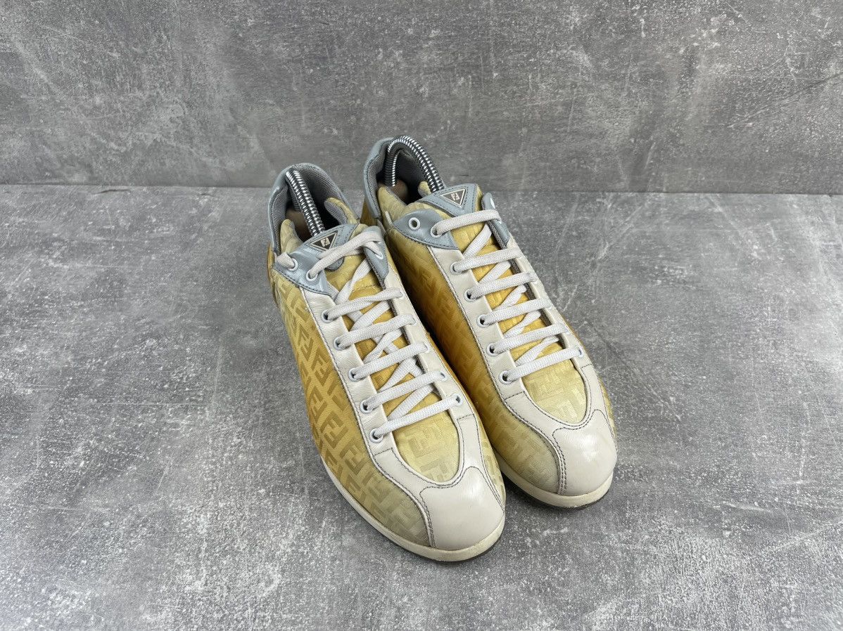 Fendi × Vintage Fendi Archives Vintage 90s Leather Monogrammed Sneakers Size US 7.5 / IT 37.5 - 3 Thumbnail