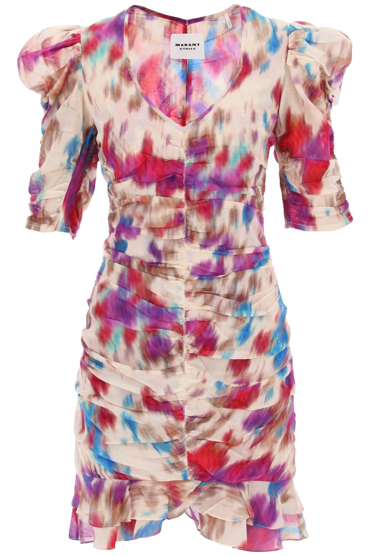 image of Isabel Marant Etoile Sireny Cotton Mini Dress in Beige Raspberry, Women's (Size XS)