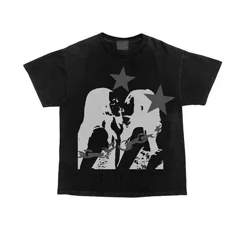 Japanese Brand Y2K Japanese Anime Harajuku Cotton T-shirt Hip-hop tops Size US L / EU 52-54 / 3 - 3 Thumbnail