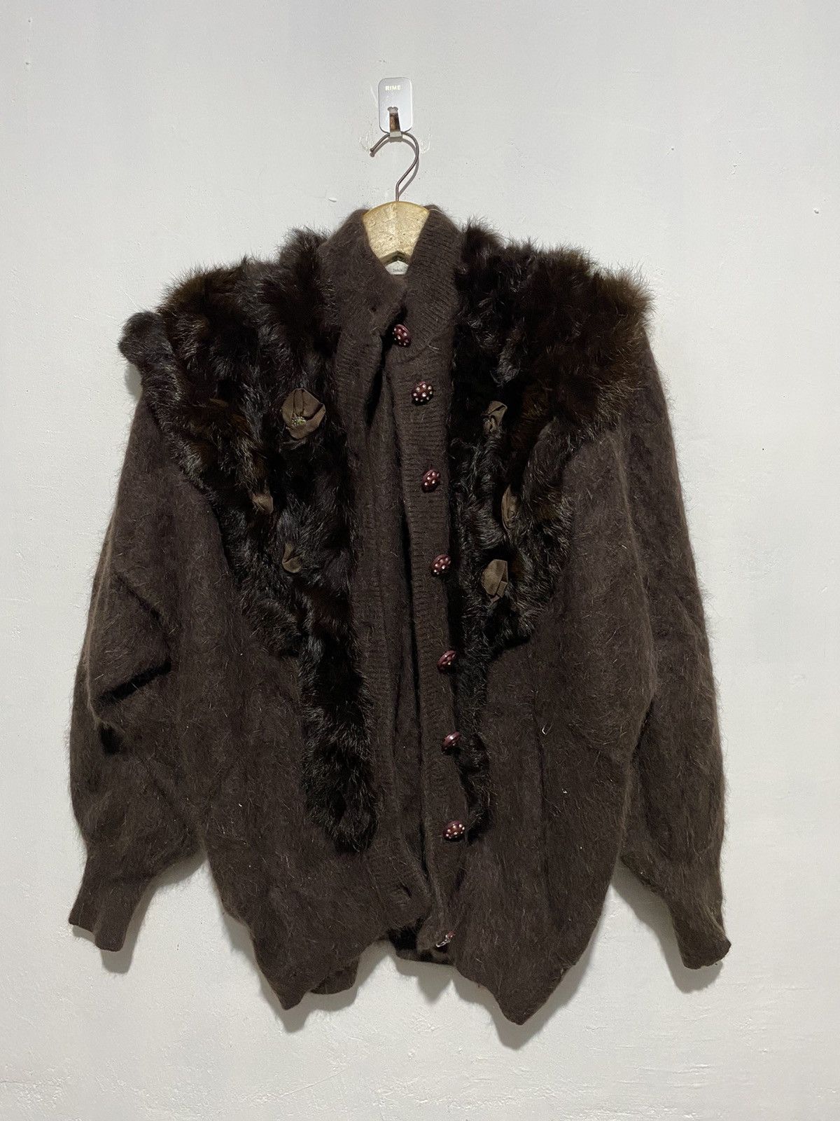 If Six Was Nine × Japanese Brand × Le Grande Bleu (L.G.B.) Vintage ma dang faux fur cardigan Size US L / EU 52-54 / 3 - 1 Thumbnail