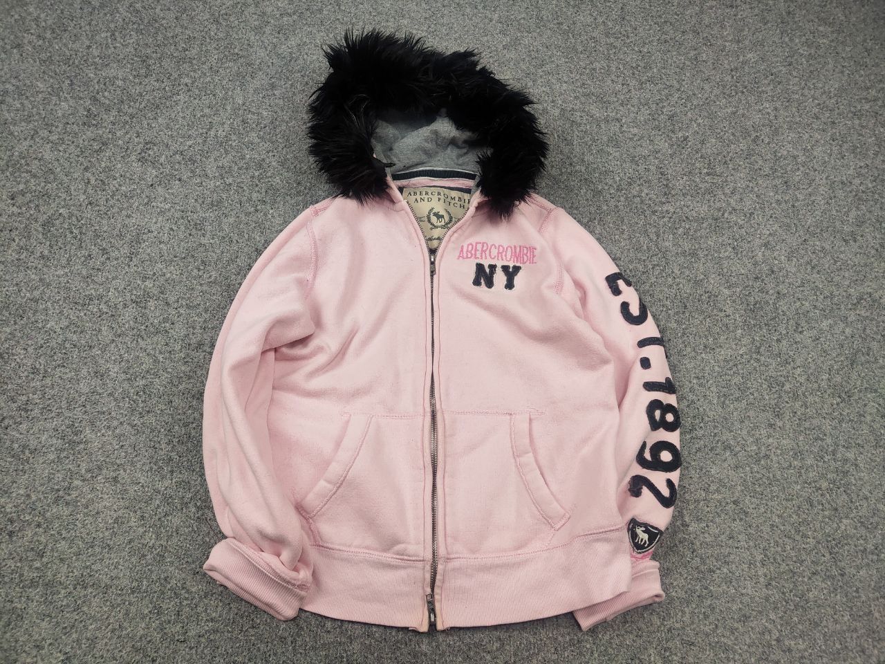 Abercrombie & Fitch Rare Vintage Abercrombie Fur Zip Hoodie if six was nine Y2K Size M / US 6-8 / IT 42-44 - 3 Thumbnail
