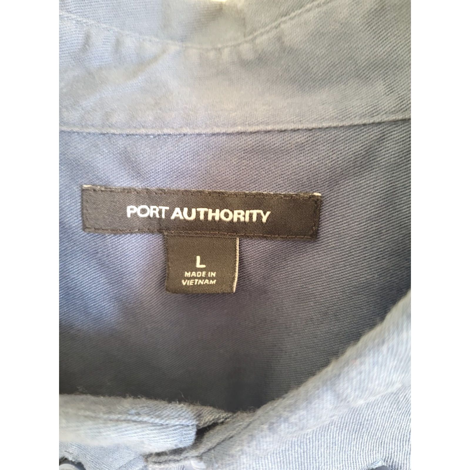 Port Authority VINTAGE Port Authority Button-Down Shirt Ocean City MD Fager's Island Long Sleeve Blue - Men - L - 100% Cotton (approx. 23.5 across) Size US L / EU 52-54 / 3 - 3 Thumbnail