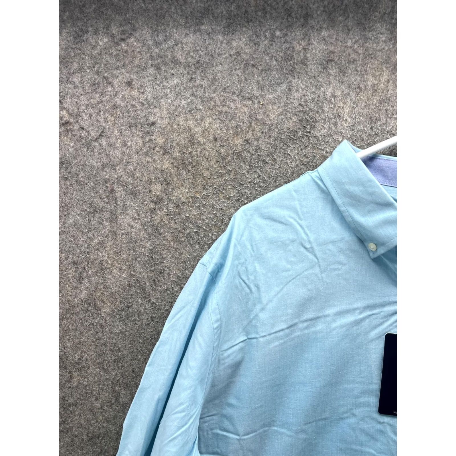 Izod IZOD Shirt Mens Large Blue Solid Long Sleeve Button Front Casual Woven NEW Size US L / EU 52-54 / 3 - 7 Thumbnail