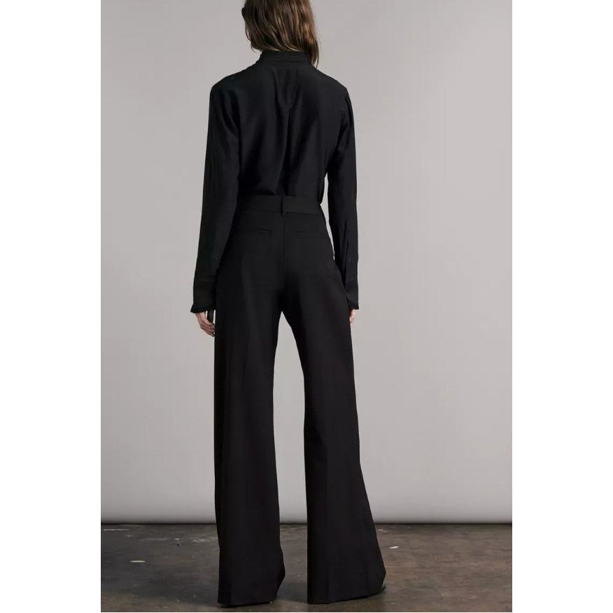 Rag & Bone Rag & Bone Shelly Wide Leg Wool Pant Black 12 Size 34" / US 12 / IT 48 - 5 Thumbnail