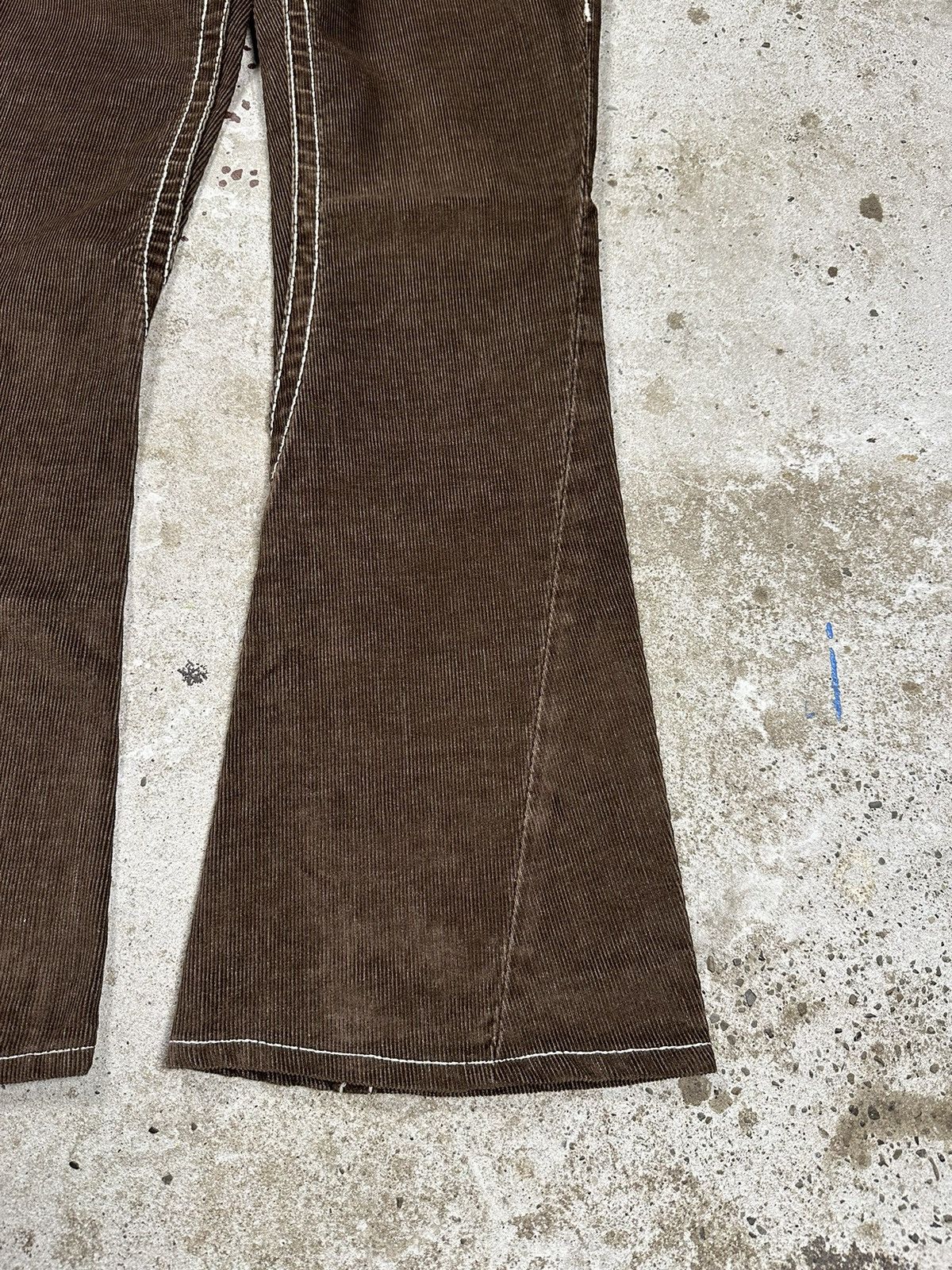 True Religion × Vintage RARE Vintage True Religion Joey Big T Brown Corduroy Bootcut Size US 28 / EU 44 - 3 Thumbnail