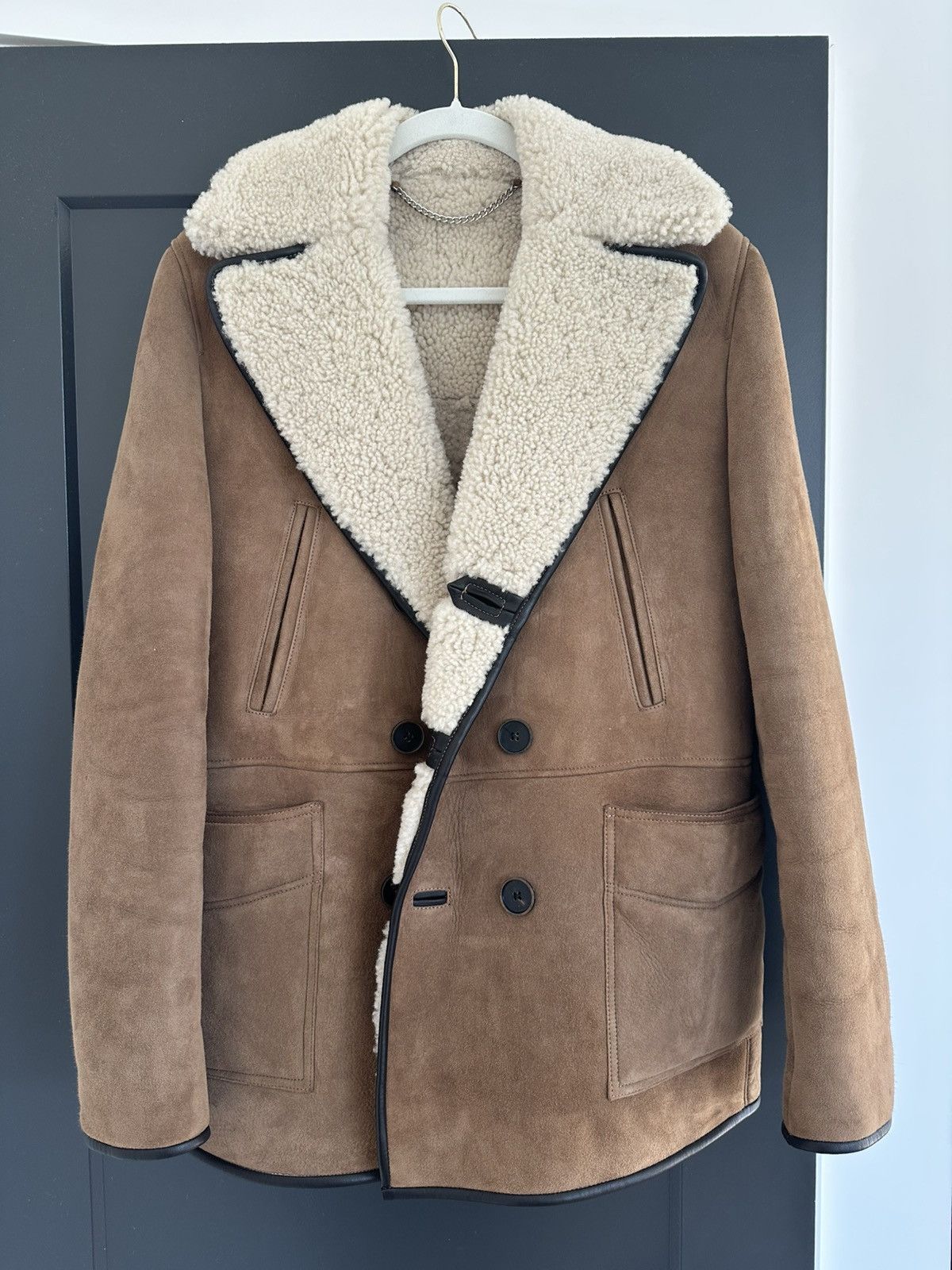 Reiss Brown Shearling Coat Size US S / EU 44-46 / 1 - 1 Thumbnail