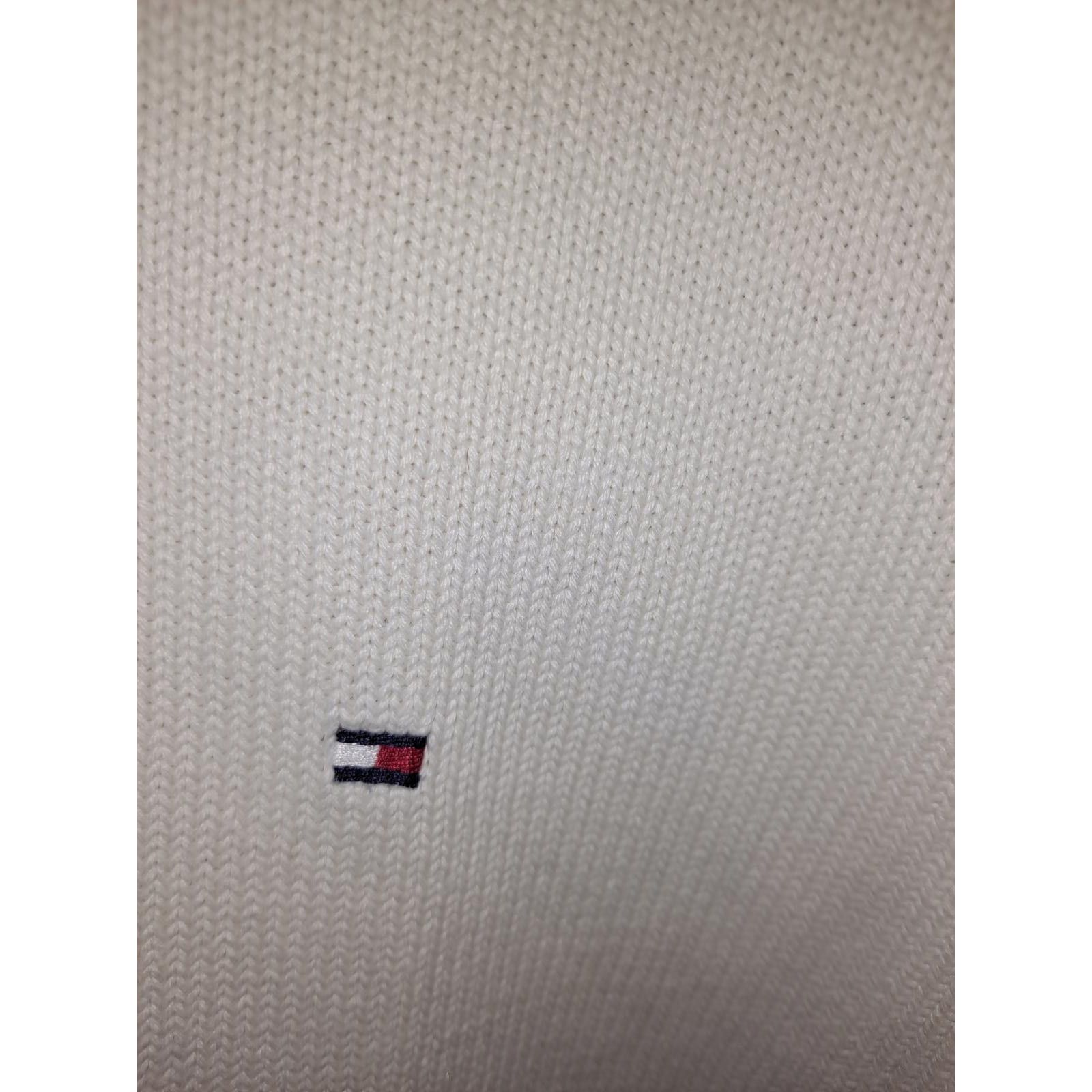 Tommy Hilfiger Tommy Hilfiger Y2K White Crew Neck Knit Sweater Size Large Size US L / EU 52-54 / 3 - 2 Thumbnail