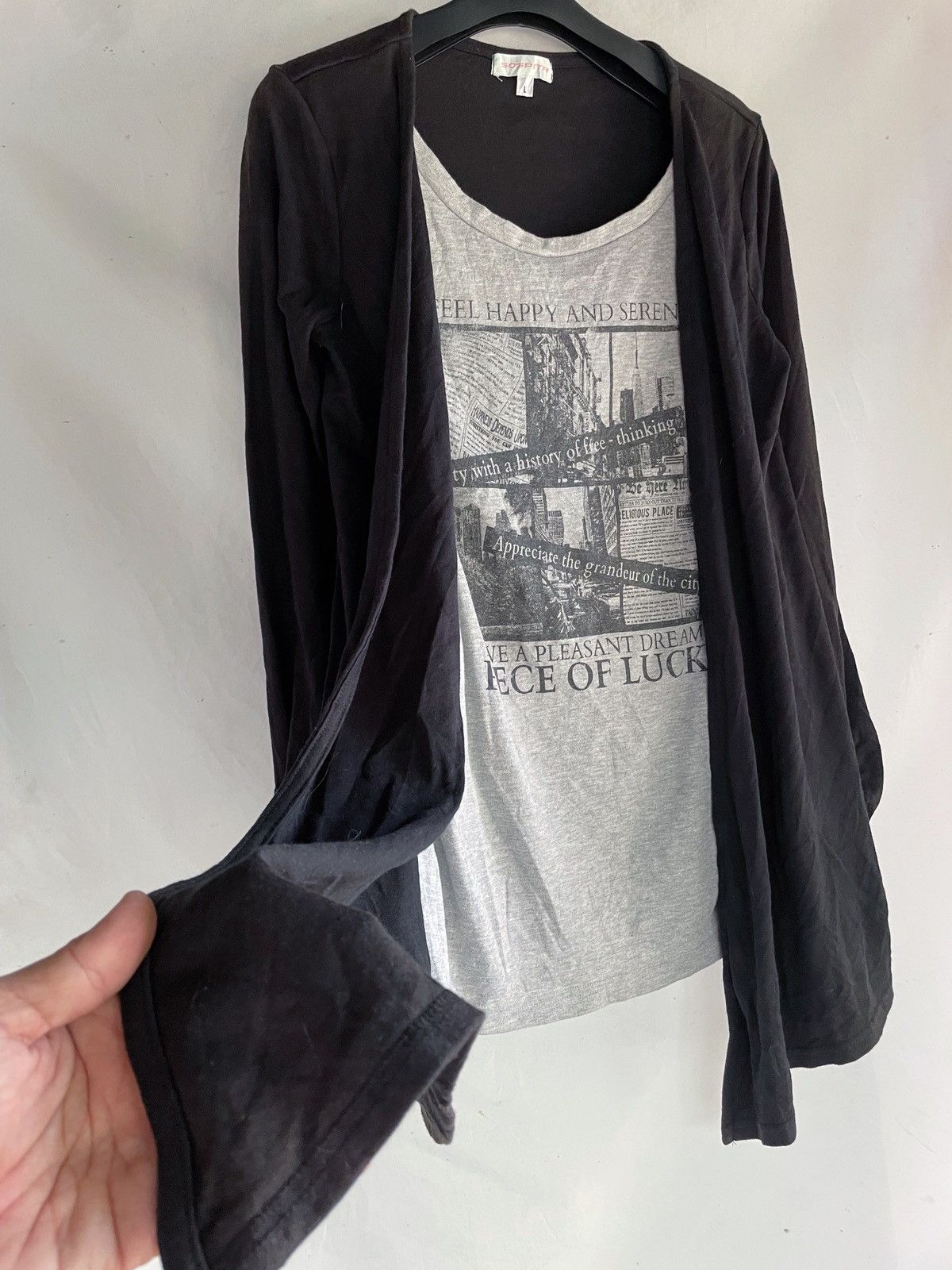 Japanese Brand JAPANESE SOSPITA DOUBLE LAYER KNIT TEE Size US M / EU 48-50 / 2 - 2 Thumbnail