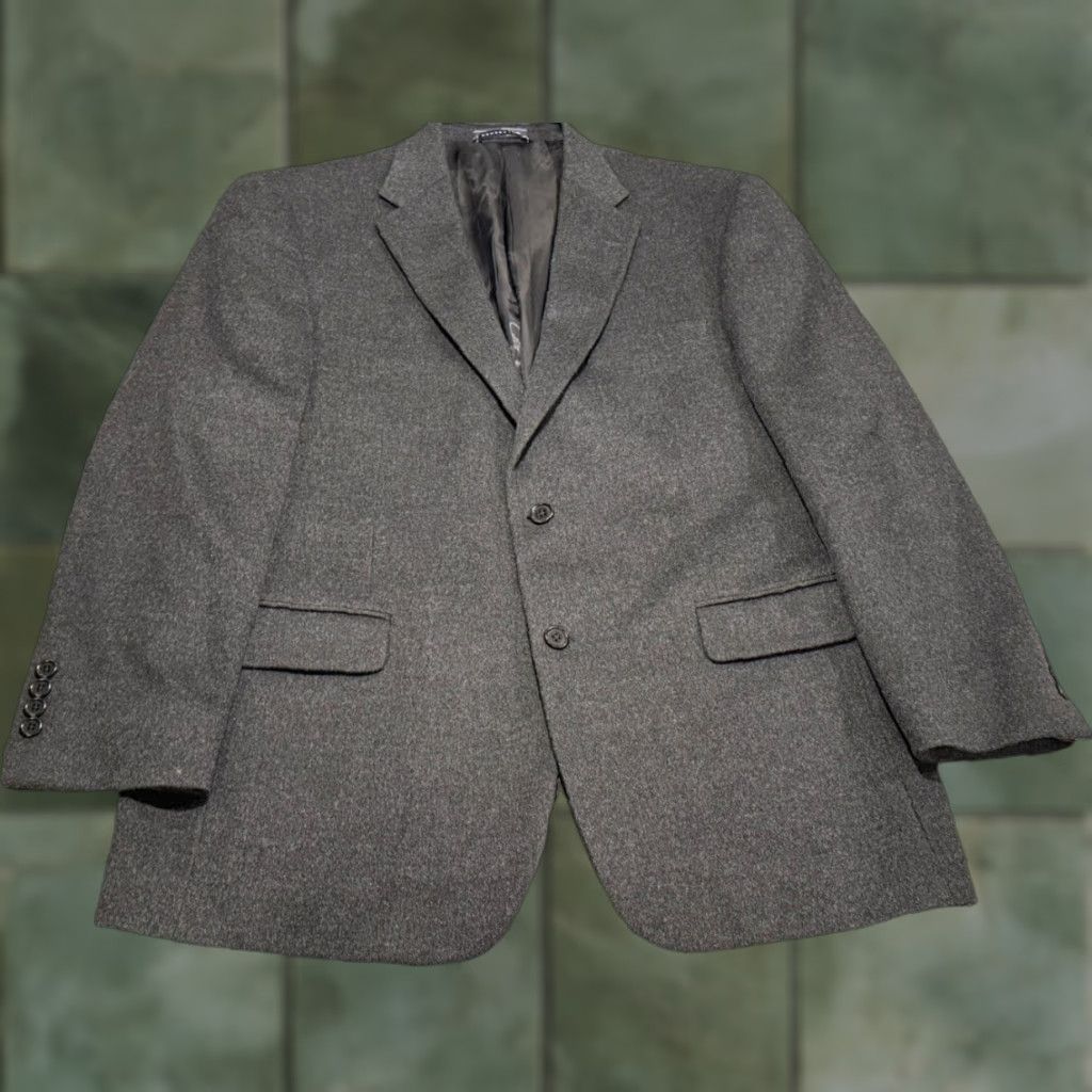 Tommy Hilfiger Tommy Hilfiger Sport Coat Men 42S Charcoal Gray Wool Silk Cashmere Blazer Jacket Size 42R - 1 Thumbnail