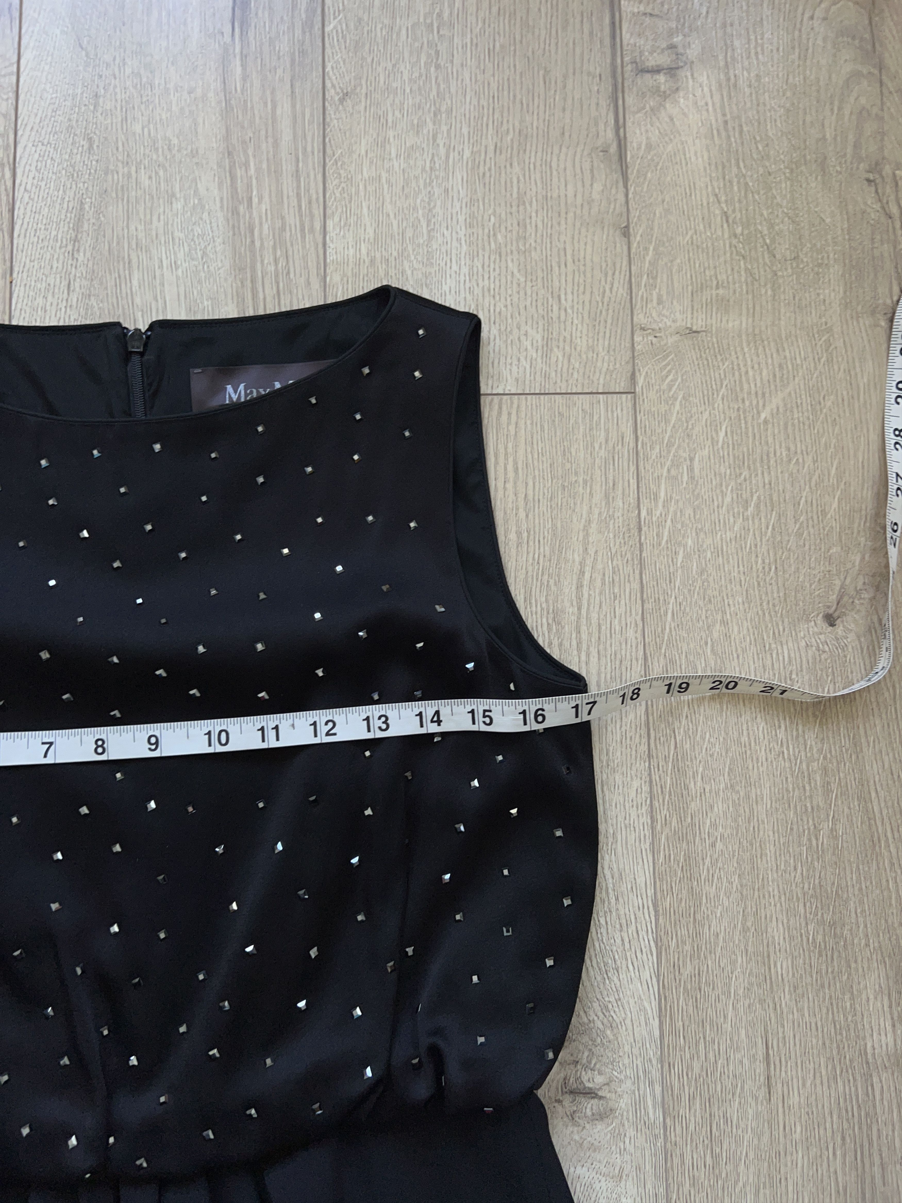 Designer × Max Mara MAX MARA New Collection Dress Black Sleeveless Knee Length Size M / US 6-8 / IT 42-44 - 8 Thumbnail