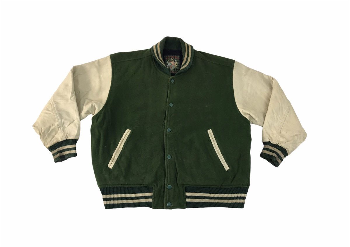 Leather 90s Attribis Traditional Sport Jacket Leather Sleeve Quilted Size US L / EU 52-54 / 3 - 2 Thumbnail