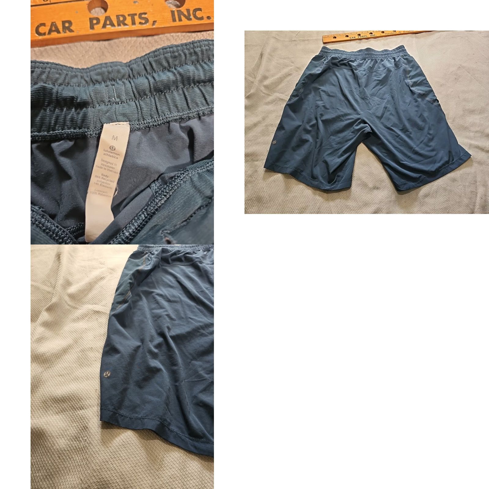 Lululemon Lululemon Shorts Mens M Blue License Train Inseam Drawstring Zip Size US 31 - 9 Thumbnail