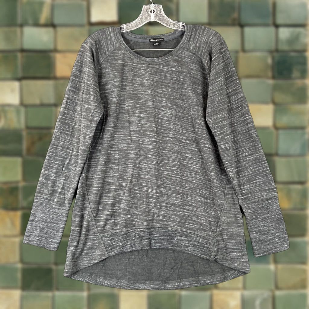 Champion Champion Elite Blouse Women L Gray Heathered Long Sleeve Womens Size L / US 10 / IT 46 - 1 Thumbnail