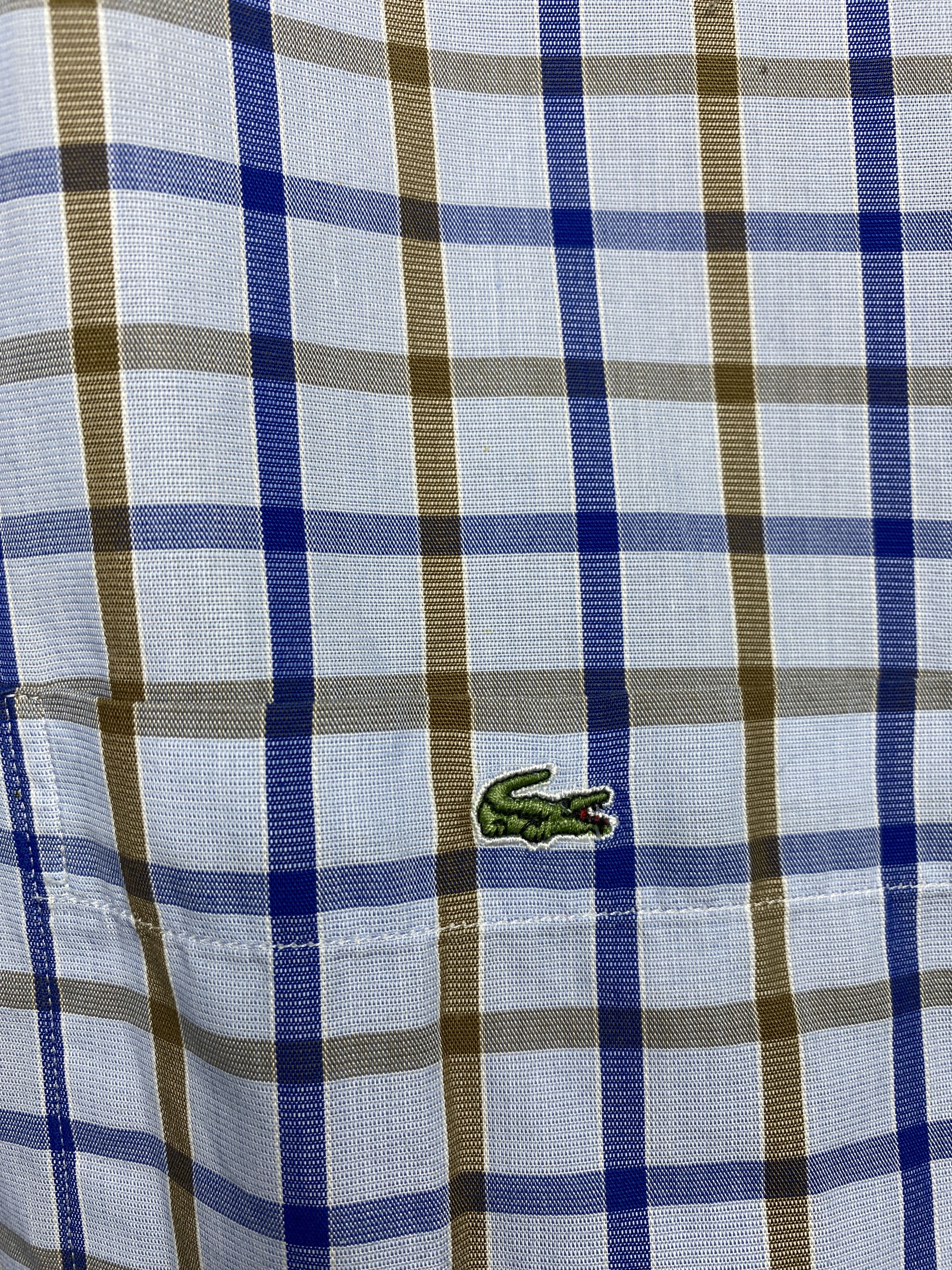 Lacoste Lacoste Vintage Mens Long Sleeve Check Shirt Size US L / EU 52-54 / 3 - 3 Thumbnail